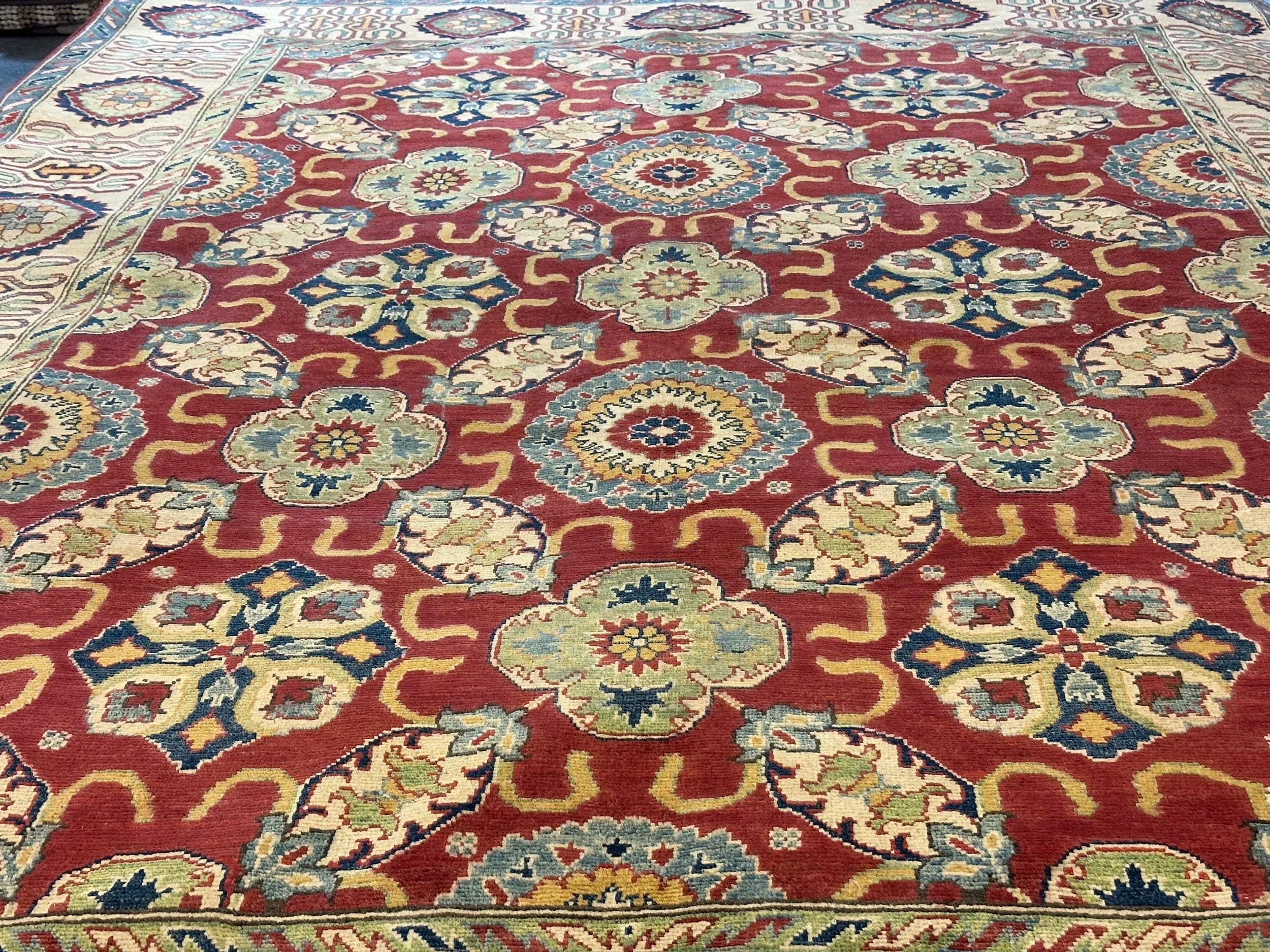 Tribal Kazak pure wool pile hand knotted Afghanistan 300x240cm