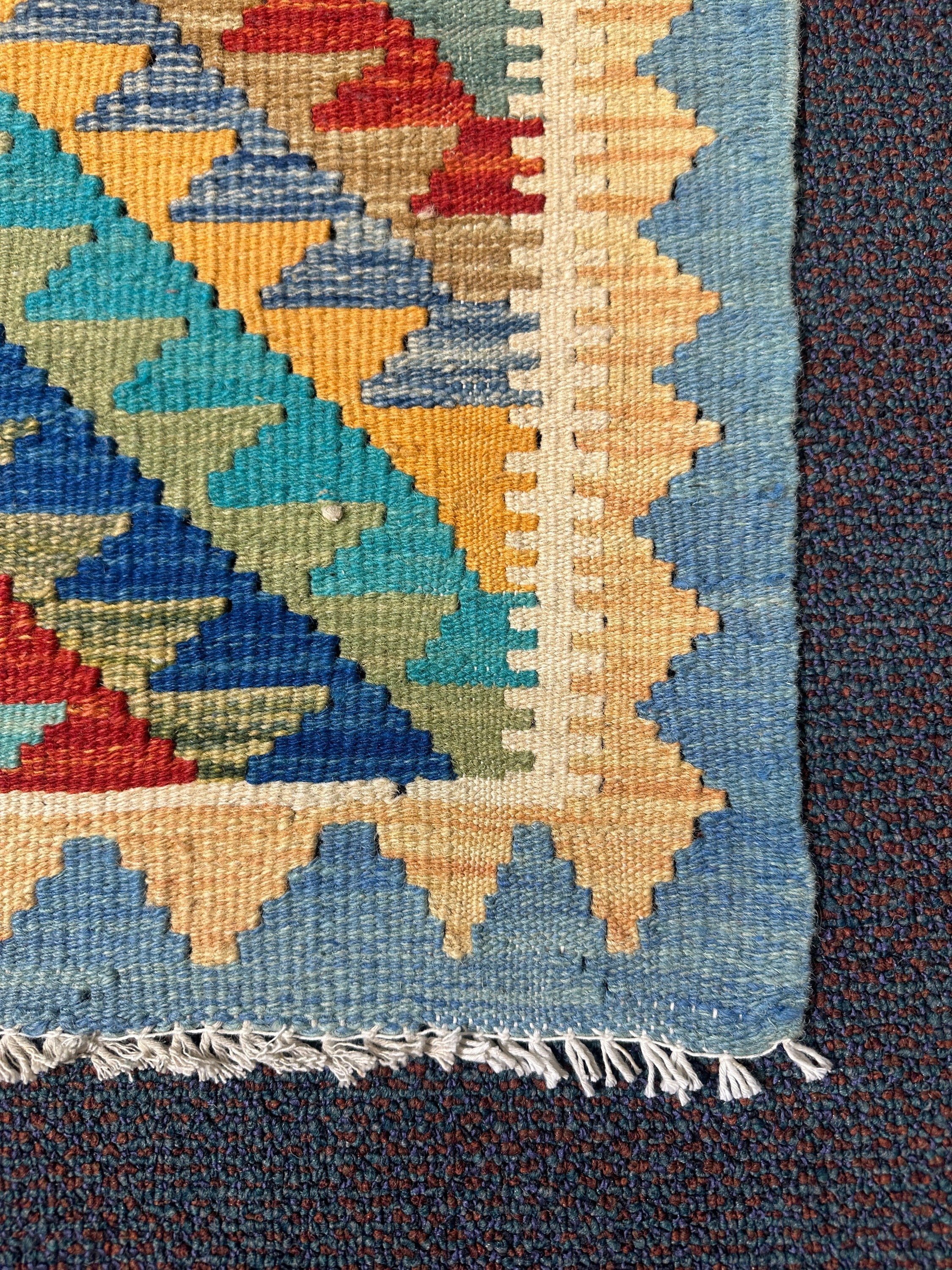 Chobi Kilim Rug - 80 cm x 58 cm