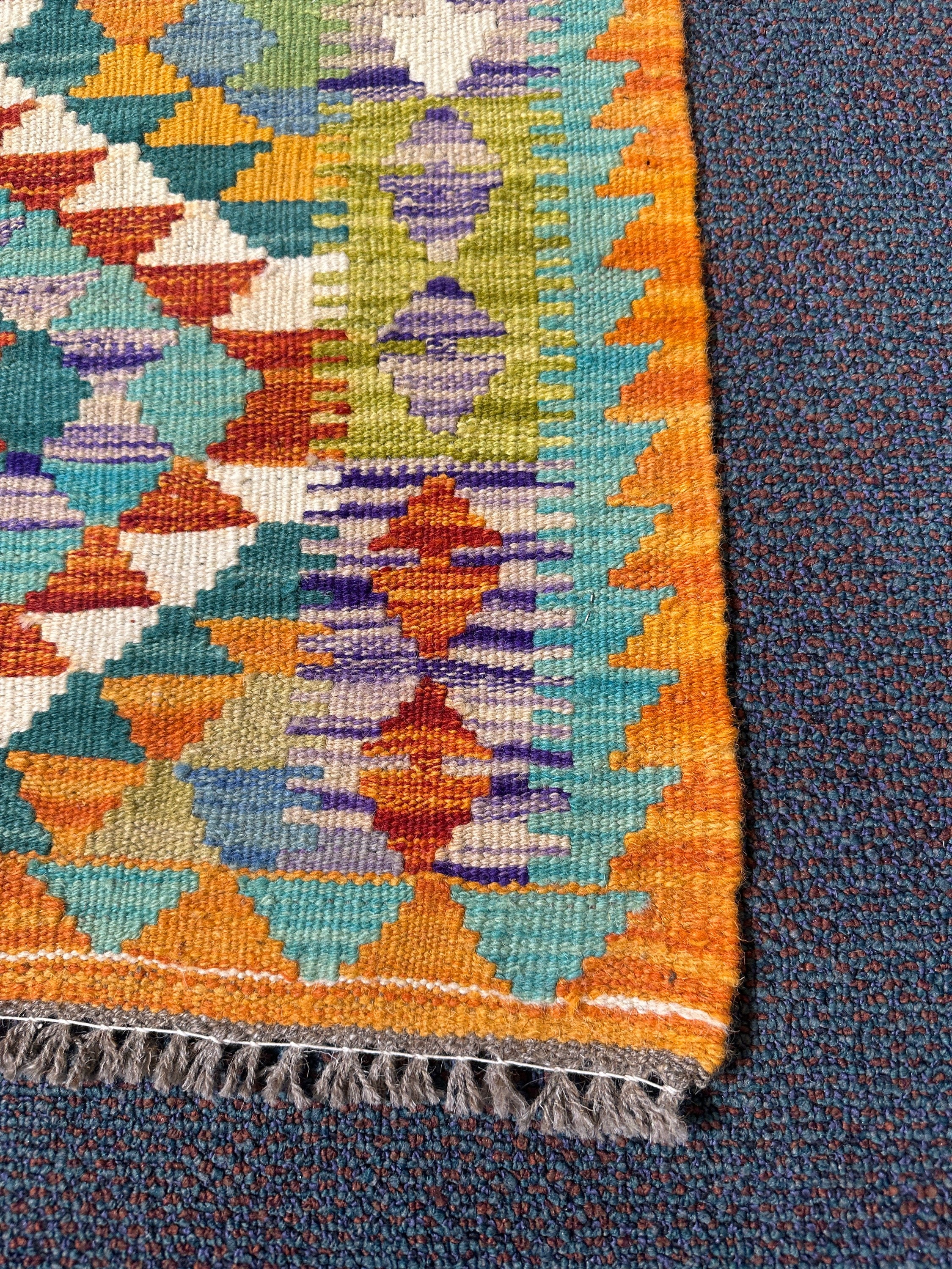 Chobi Kilim Rug - 82 cm x 62 cm