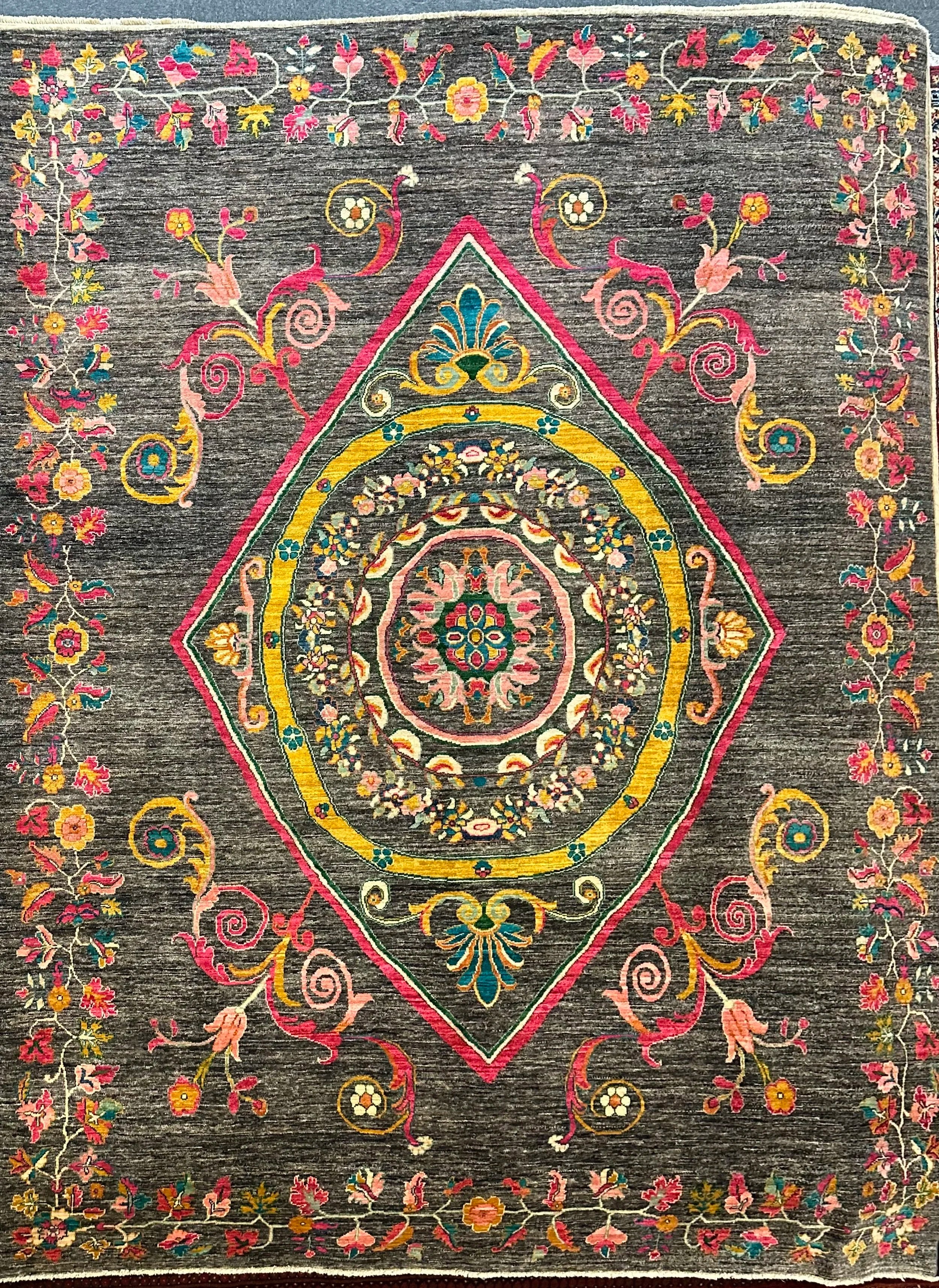 Stunning Afghan Hand knotted Chob Rang pure wool pile 330x242cm