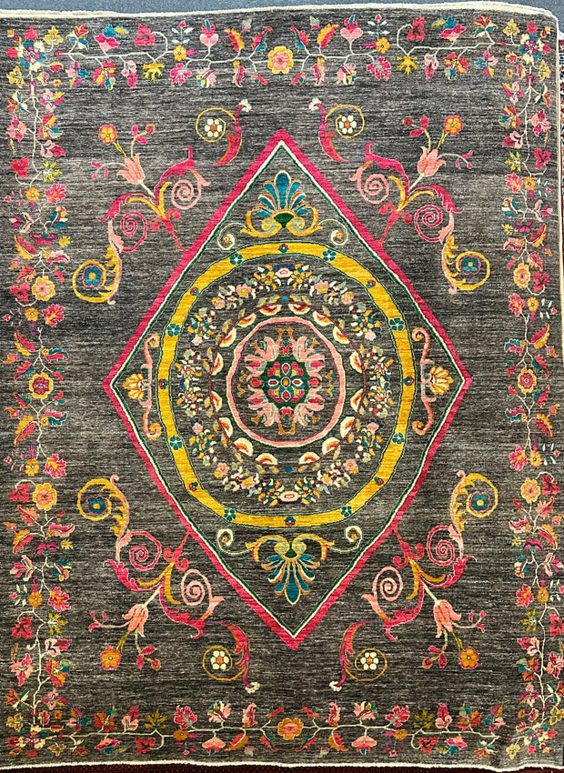 Stunning Afghan Hand knotted Chob Rang pure wool pile 330x242cm