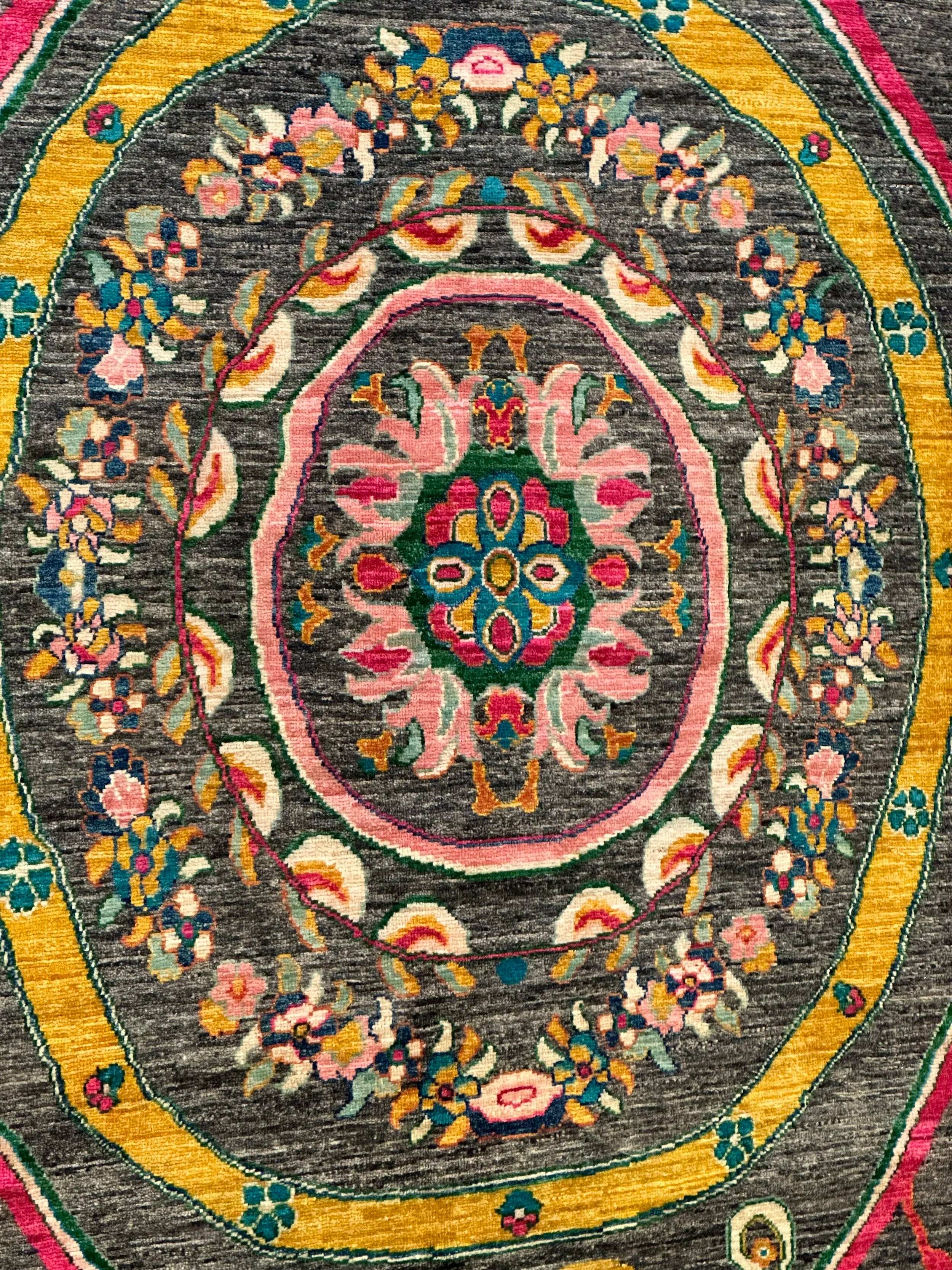 Stunning Afghan Hand knotted Chob Rang pure wool pile 330x242cm