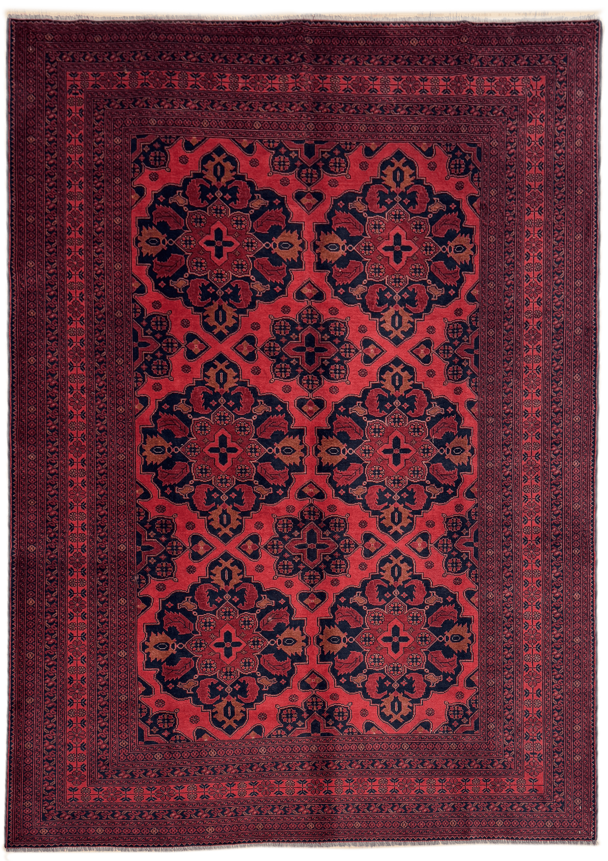 Fine Rare Hand Knotted Afghan Rug 100% Natural Dye's