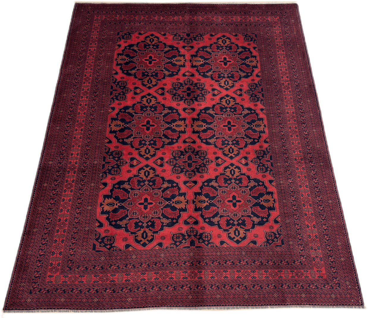 Fine Rare Hand Knotted Afghan Rug 100% Natural Dye's