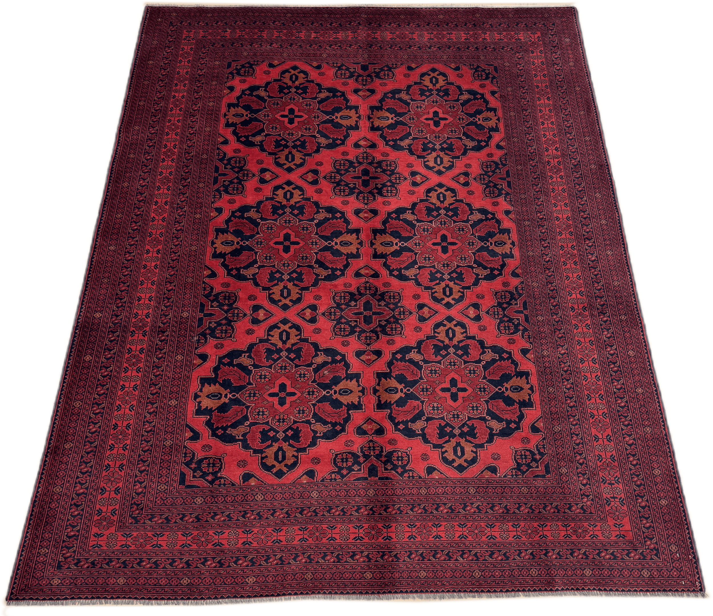 Fine Rare Hand Knotted Afghan Rug 100% Natural Dye's