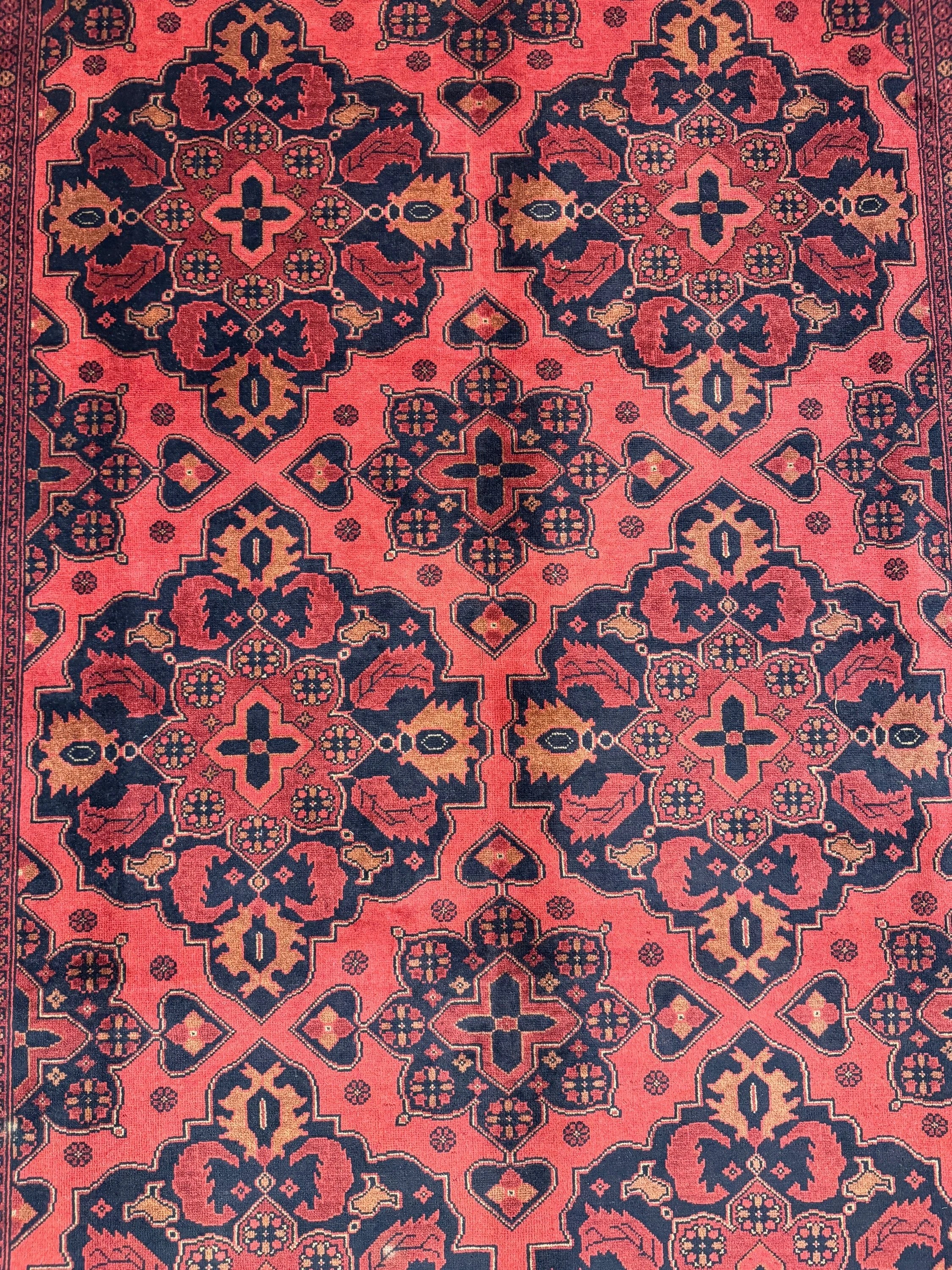 Fine Rare Hand Knotted Afghan Rug 100% Natural Dye's