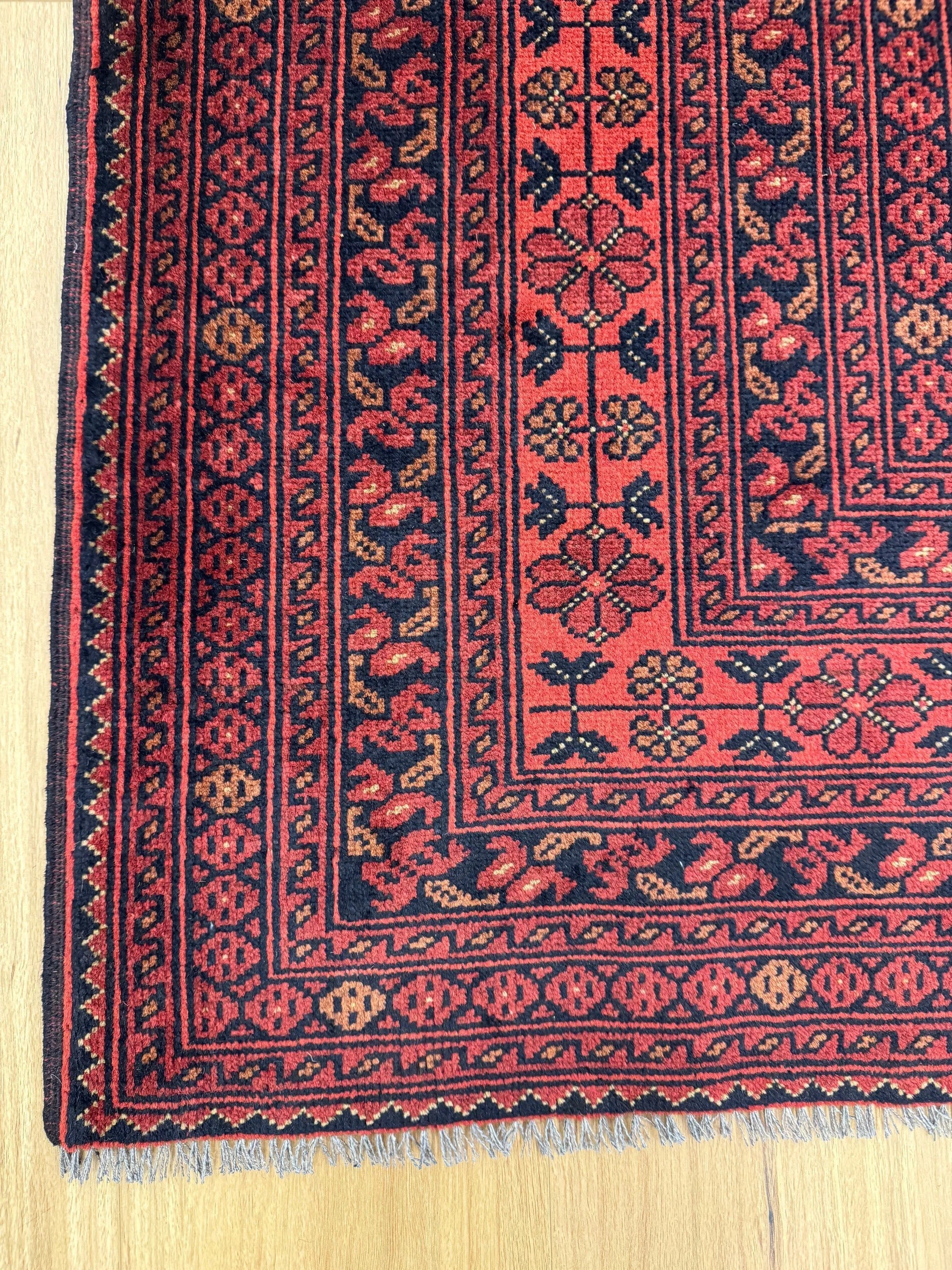 Fine Rare Hand Knotted Afghan Rug 100% Natural Dye's