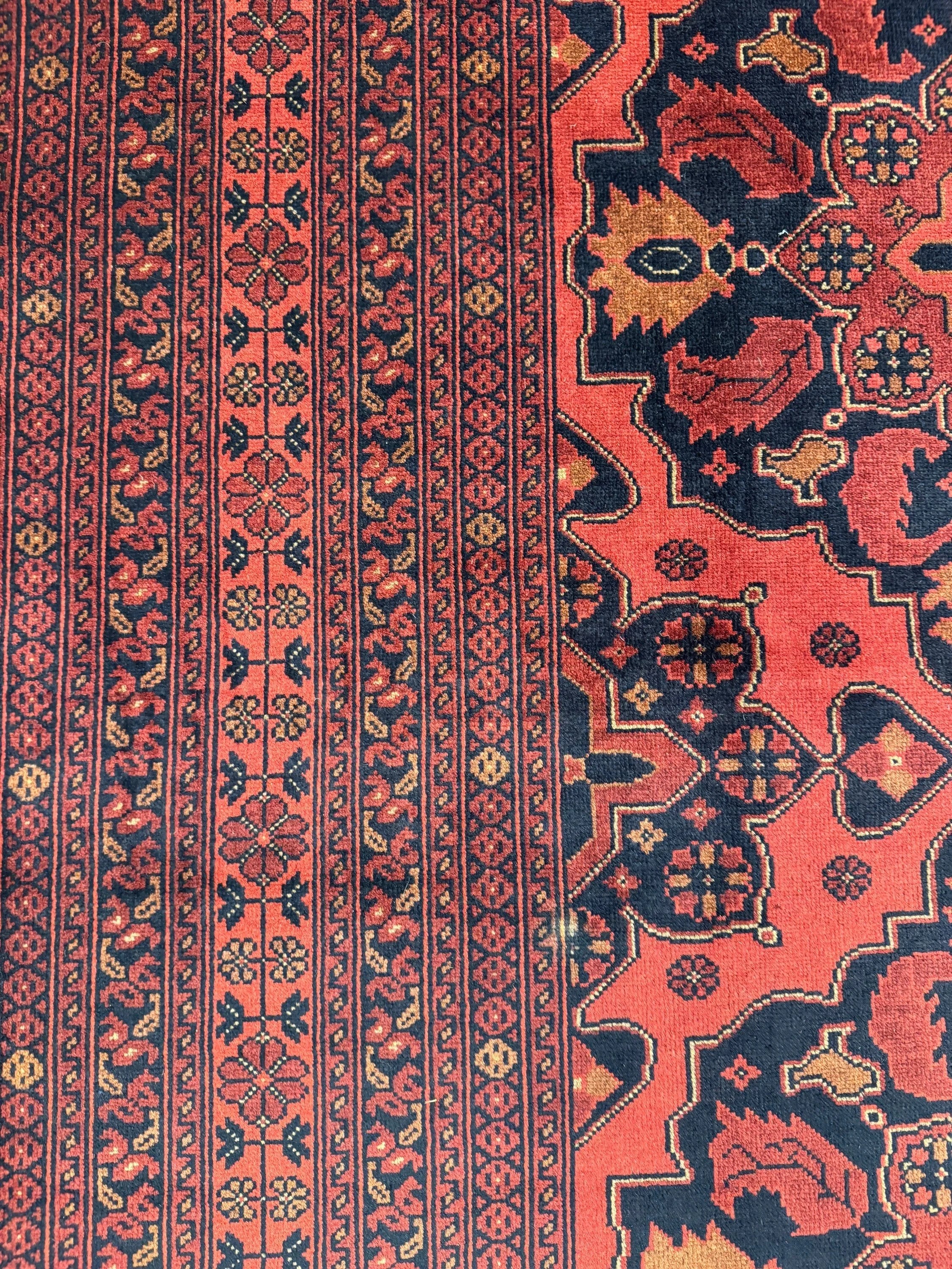 Fine Rare Hand Knotted Afghan Rug 100% Natural Dye's