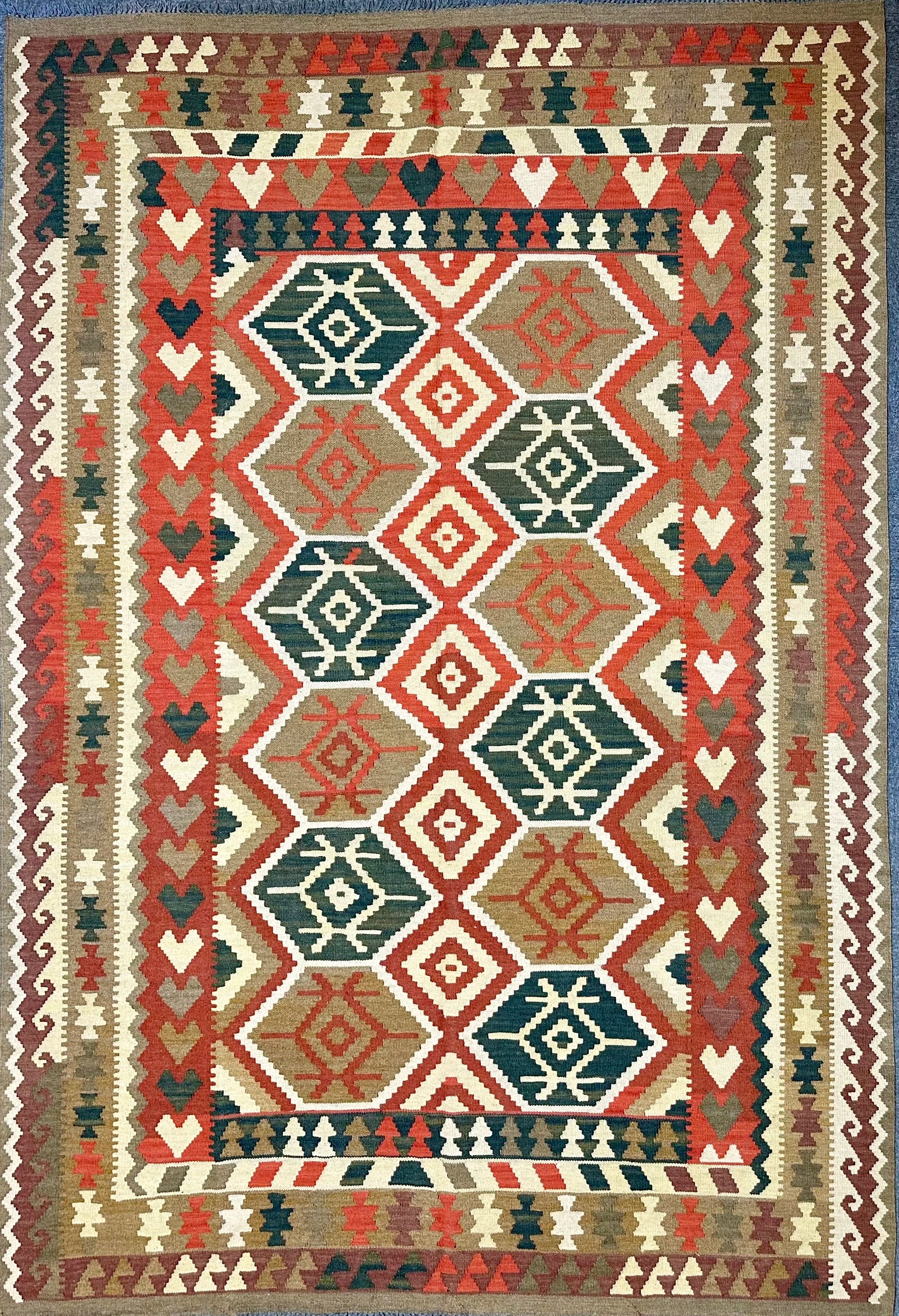 Afghan Kilim Flat weave hand knotted Rug 300x200cm