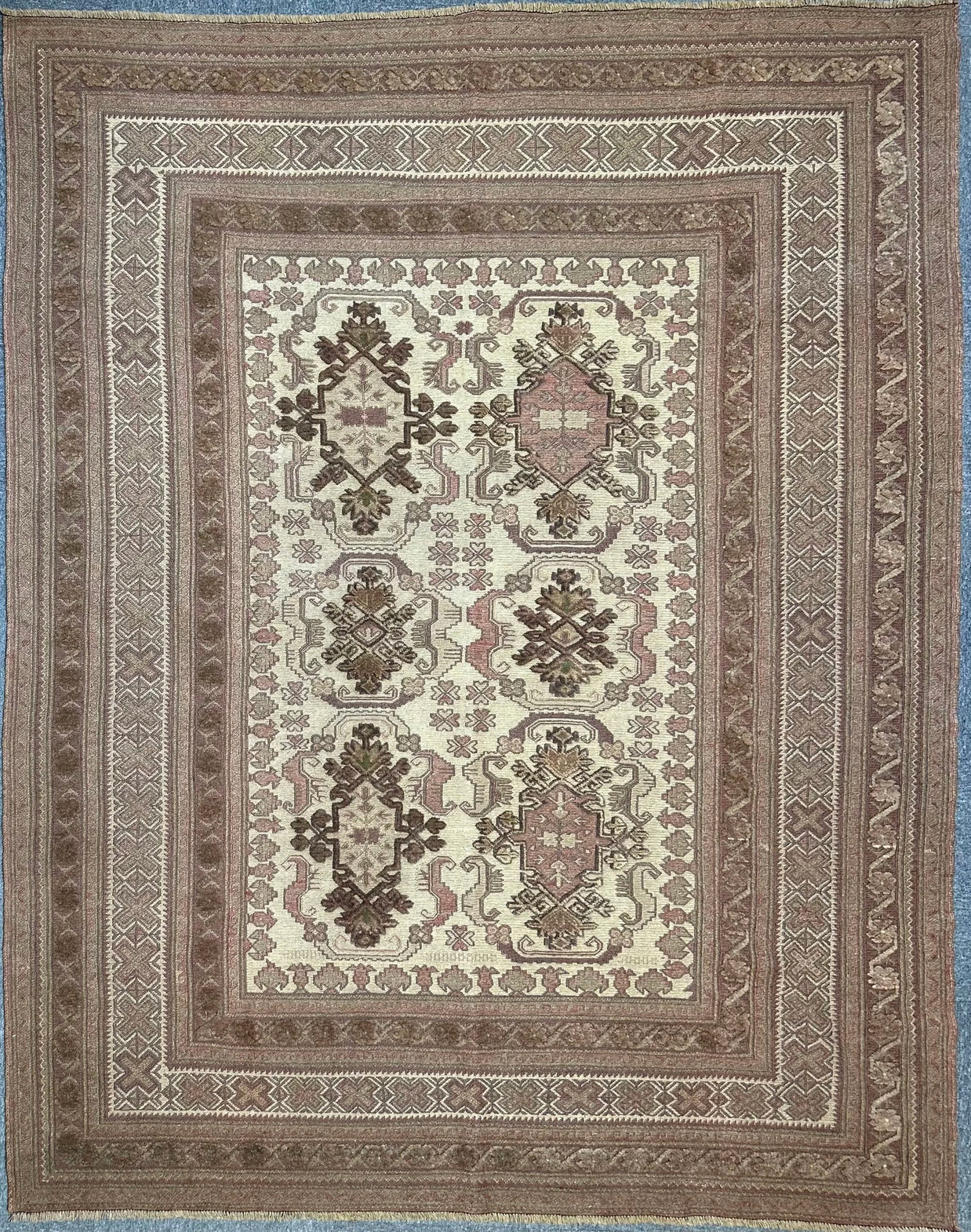 Tribal Bergista Afghan Natural dye colour pure wool hand knotted 250cm X 196cm