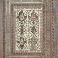 Tribal Bergista Afghan Natural dye colour pure wool hand knotted 250cm X 196cm