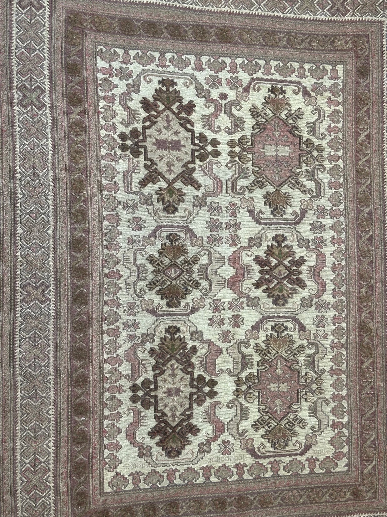 Tribal Bergista Afghan Natural dye colour pure wool hand knotted 250cm X 196cm
