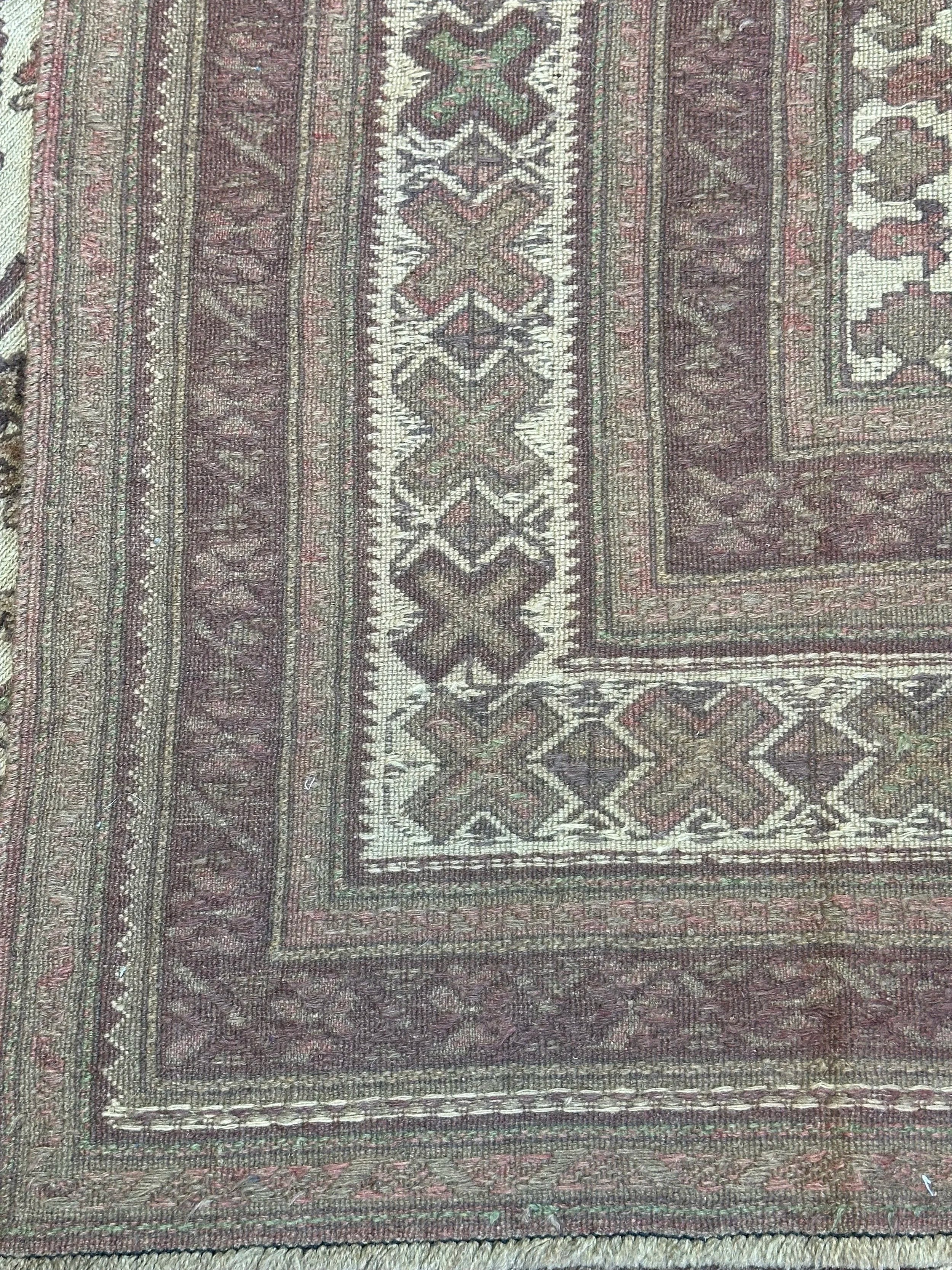 Tribal Bergista Afghan Natural dye colour pure wool hand knotted 250cm X 196cm