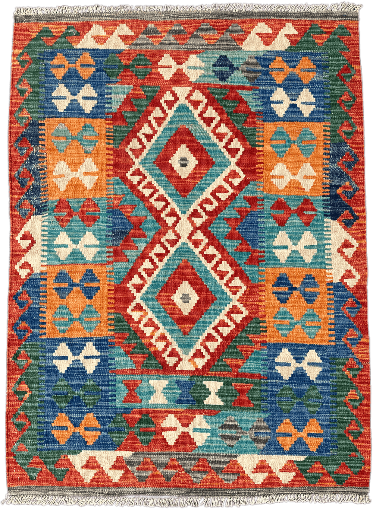 Chobi Kilim Rug - 124 cm x 94 cm