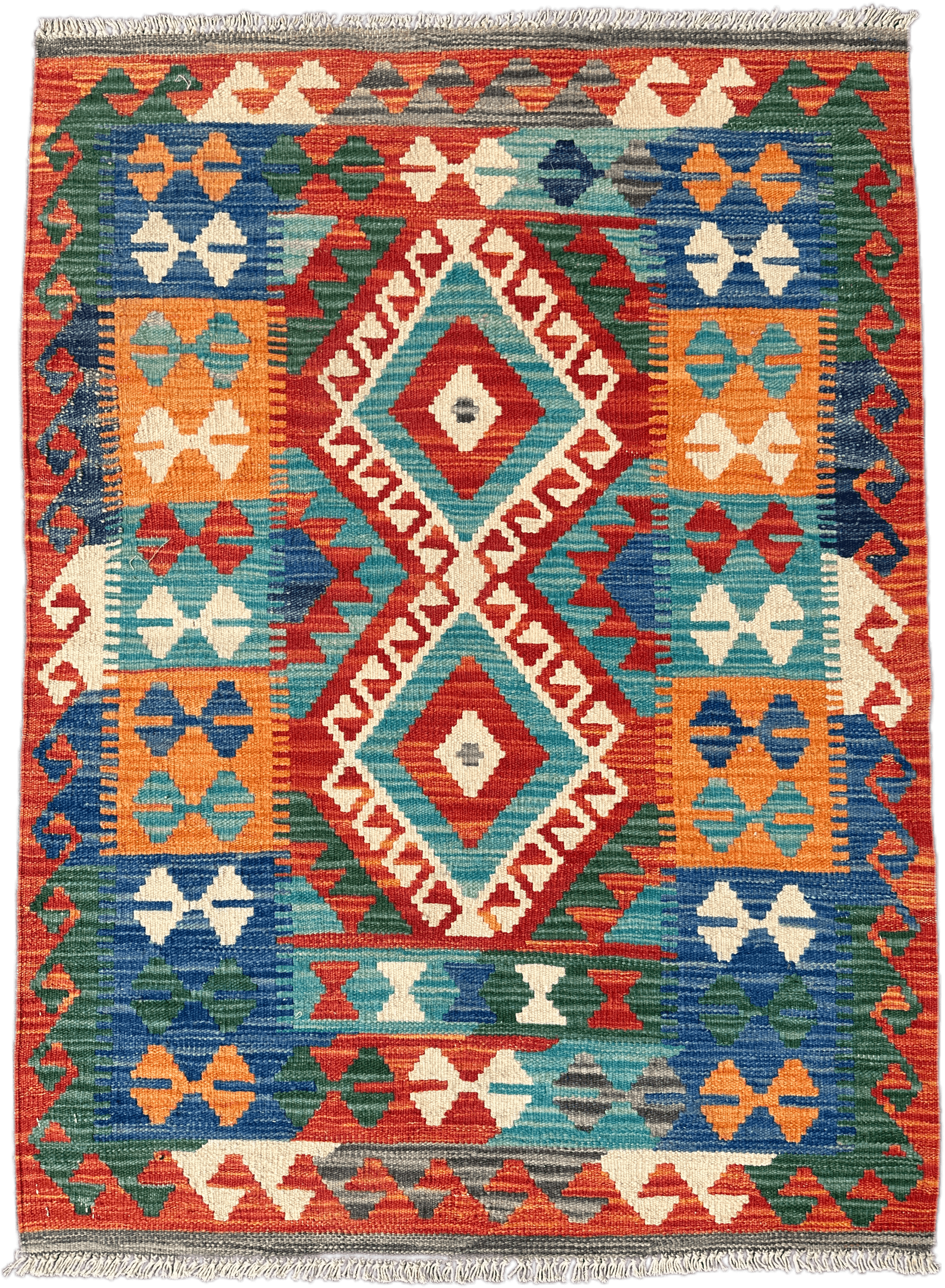 Chobi Kilim Rug - 124 cm x 94 cm