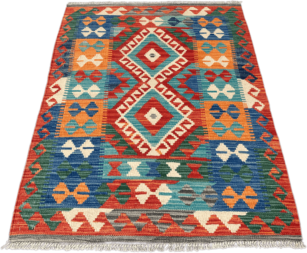 Chobi Kilim Rug - 124 cm x 94 cm