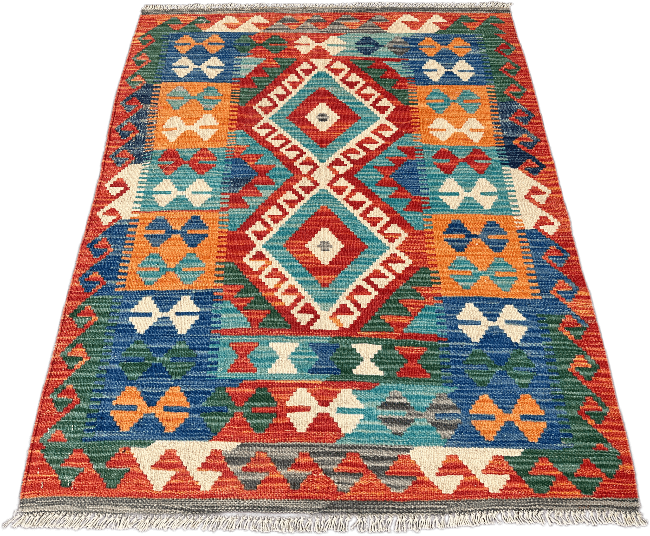 Chobi Kilim Rug - 124 cm x 94 cm