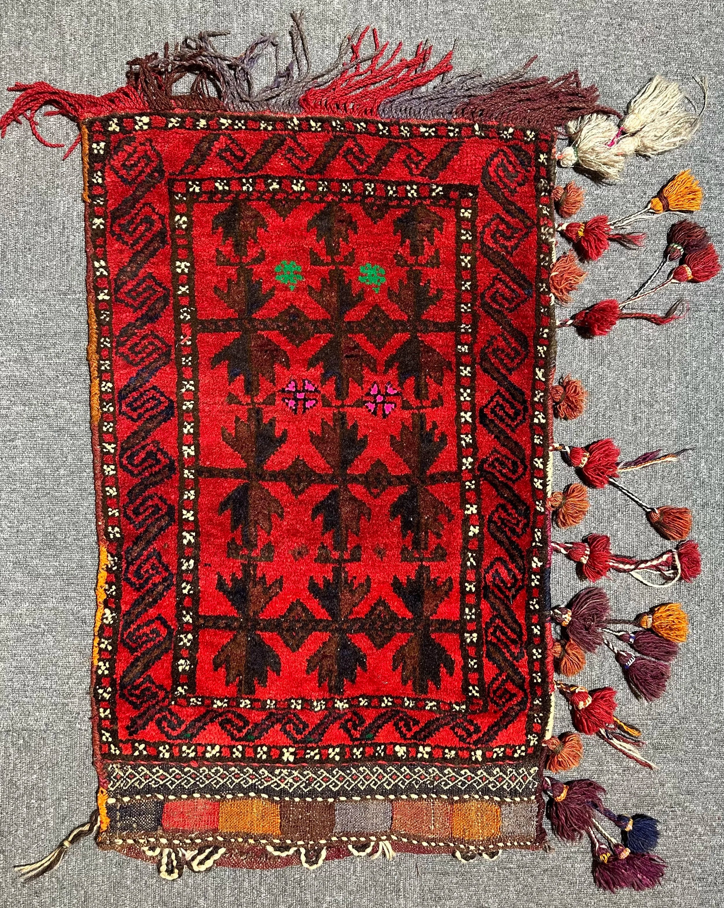 Camel Bag or Big cushion cover Nomadic Afghan pure wool Hand Knotted