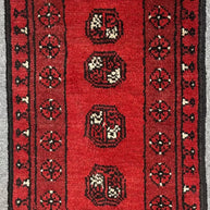 Afghan Tourkman 90x50cm Pure wool pile Hand Knotted Rug