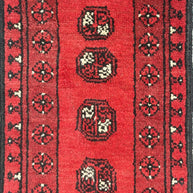 Afghan Tourkman 90x50cm Pure wool pile Hand Knotted Rug