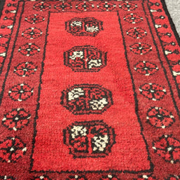 Afghan Tourkman 90x50cm Pure wool pile Hand Knotted Rug