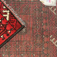 Afghan Tourkman 90x50cm Pure wool pile Hand Knotted Rug