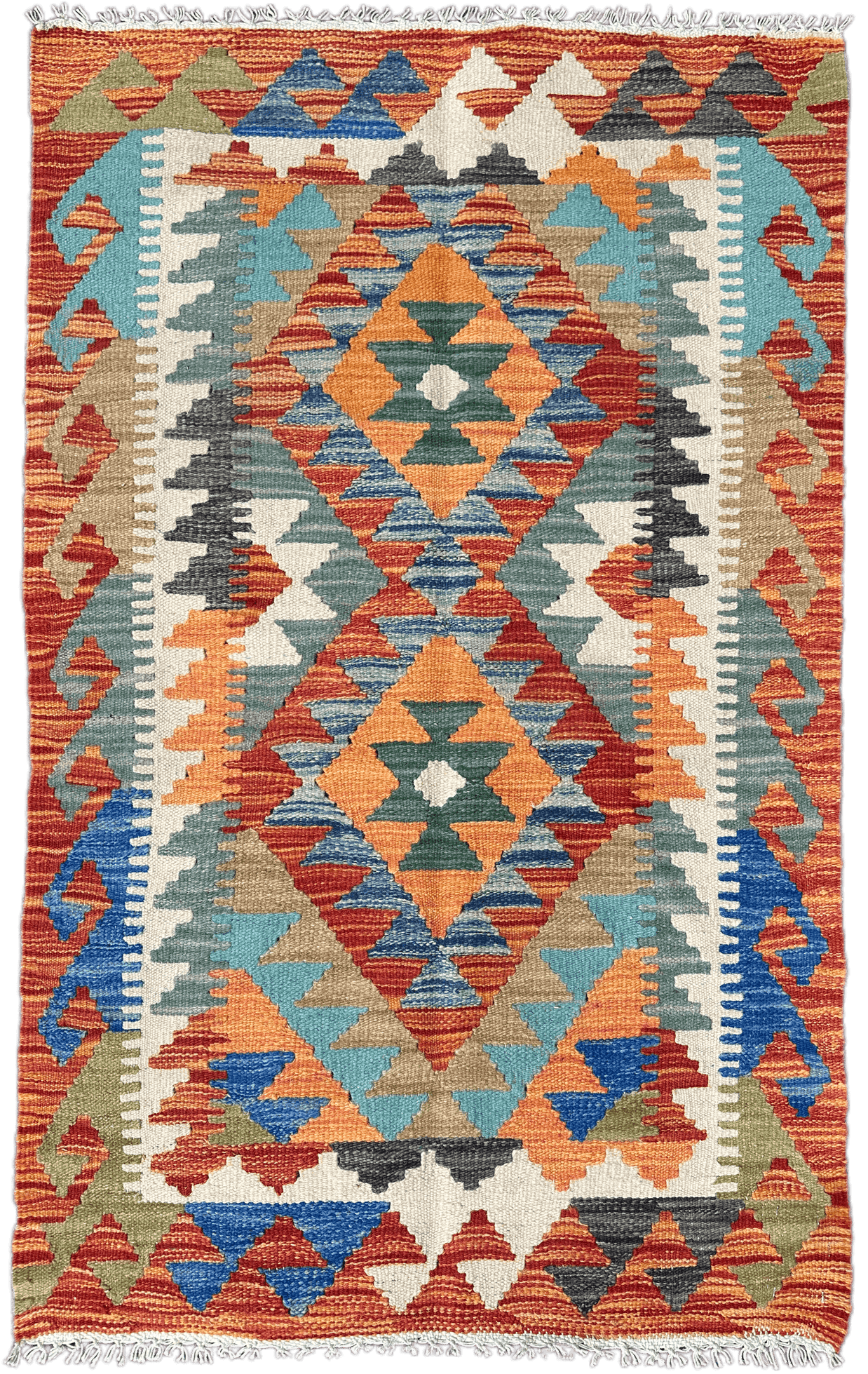 Chobi Kilim Rug - 124 cm x 77 cm
