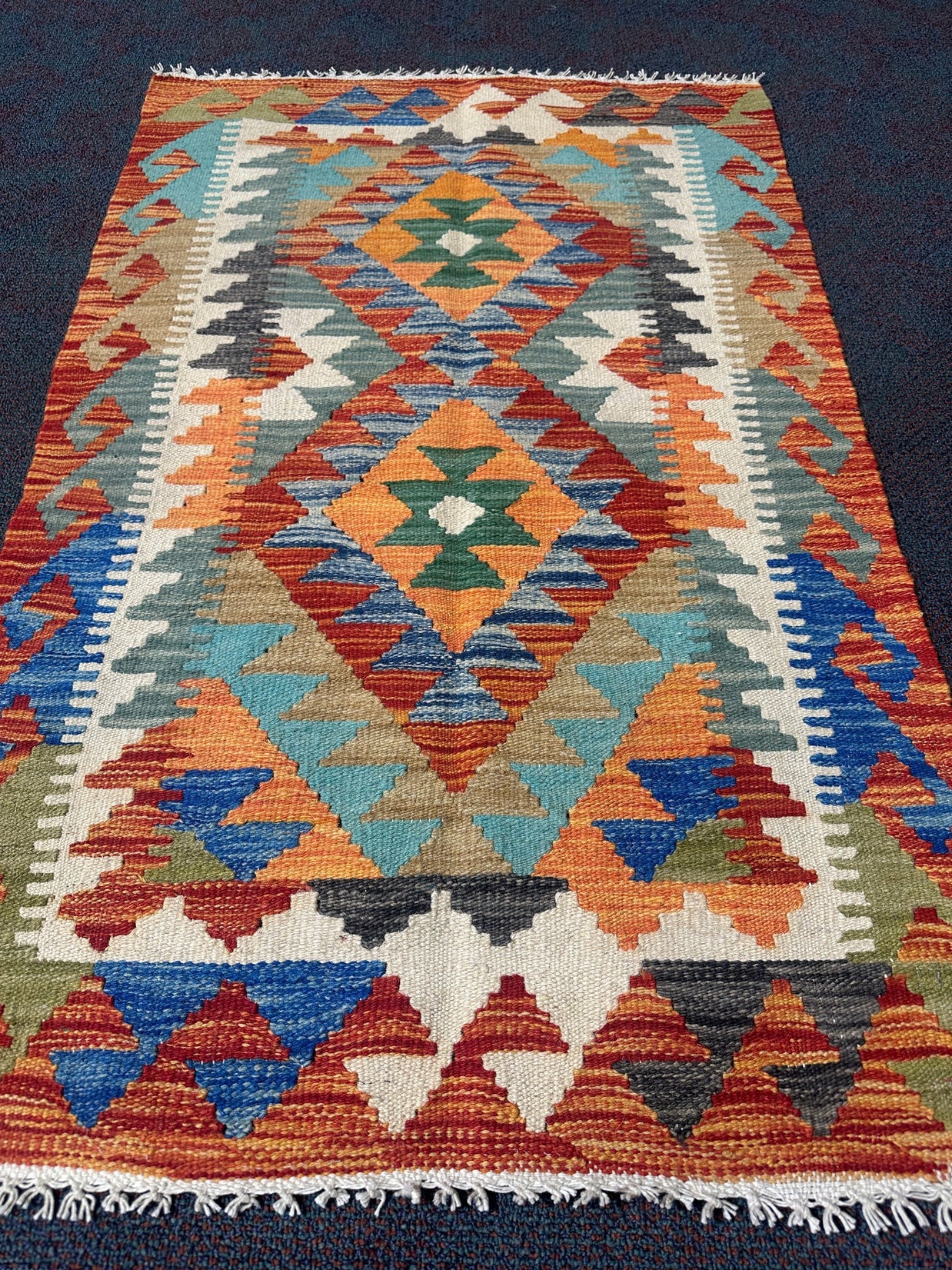Chobi Kilim Rug - 124 cm x 77 cm