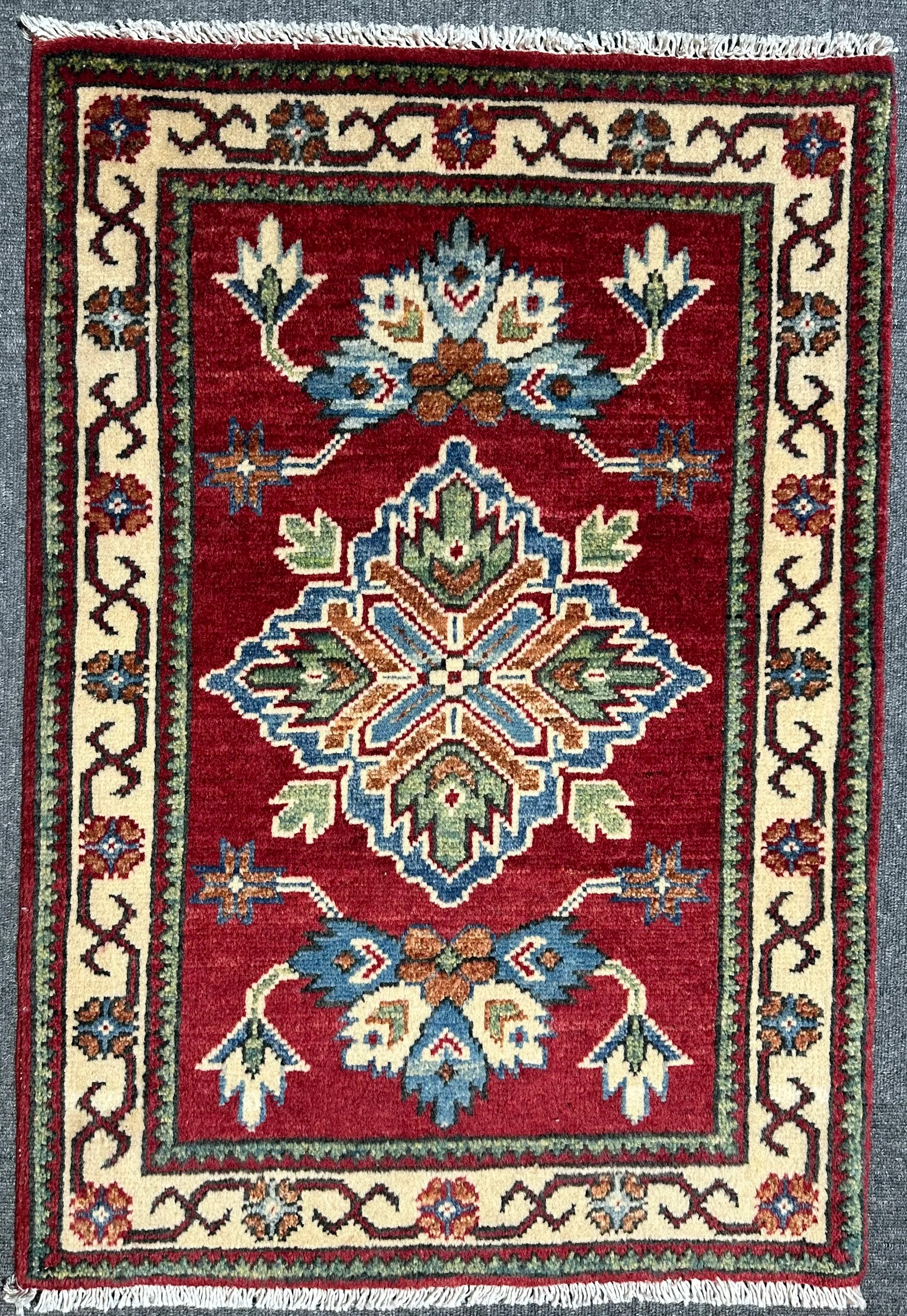 Afghan Kazak Natural Dye Pure wool Pile Hand Knotted Rug