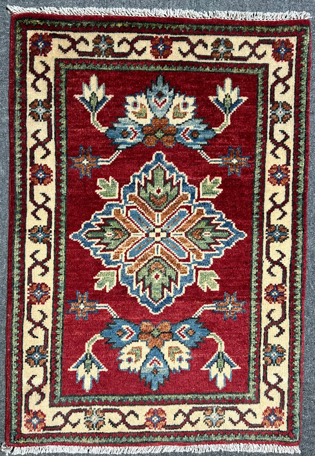 Afghan Kazak Natural Dye Pure wool Pile Hand Knotted Rug