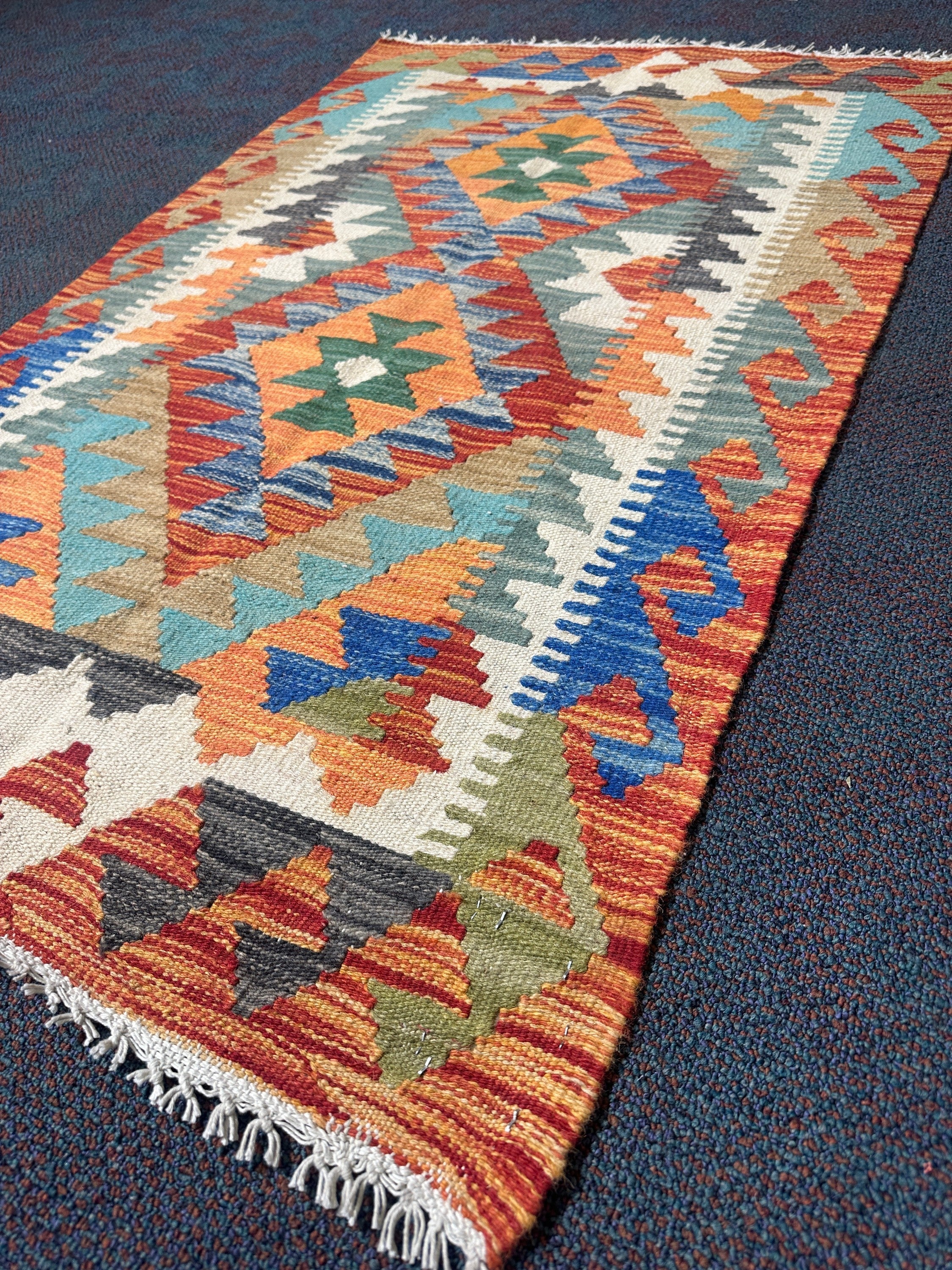 Chobi Kilim Rug - 124 cm x 77 cm