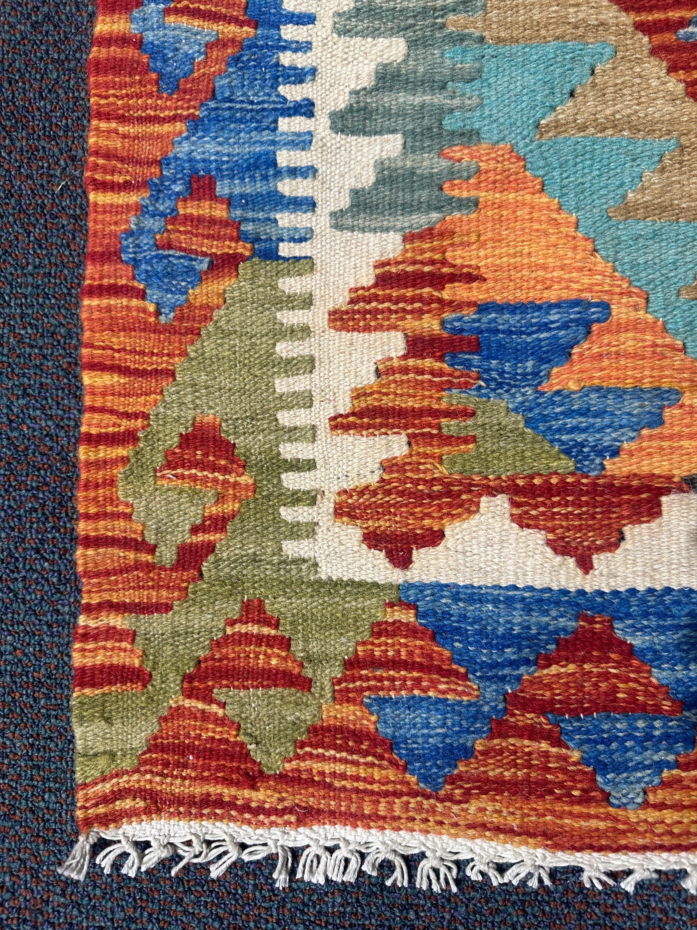 Chobi Kilim Rug - 124 cm x 77 cm