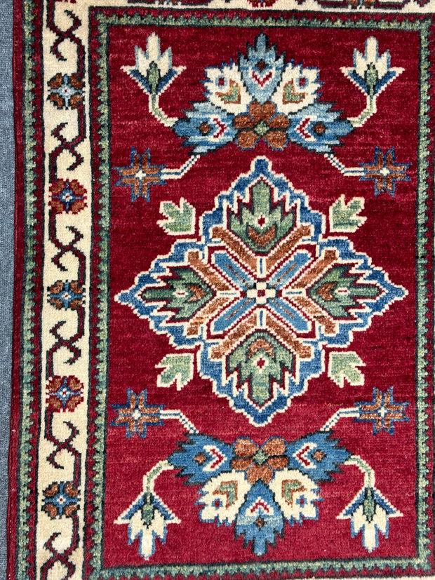 Afghan Kazak Natural Dye Pure wool Pile Hand Knotted Rug