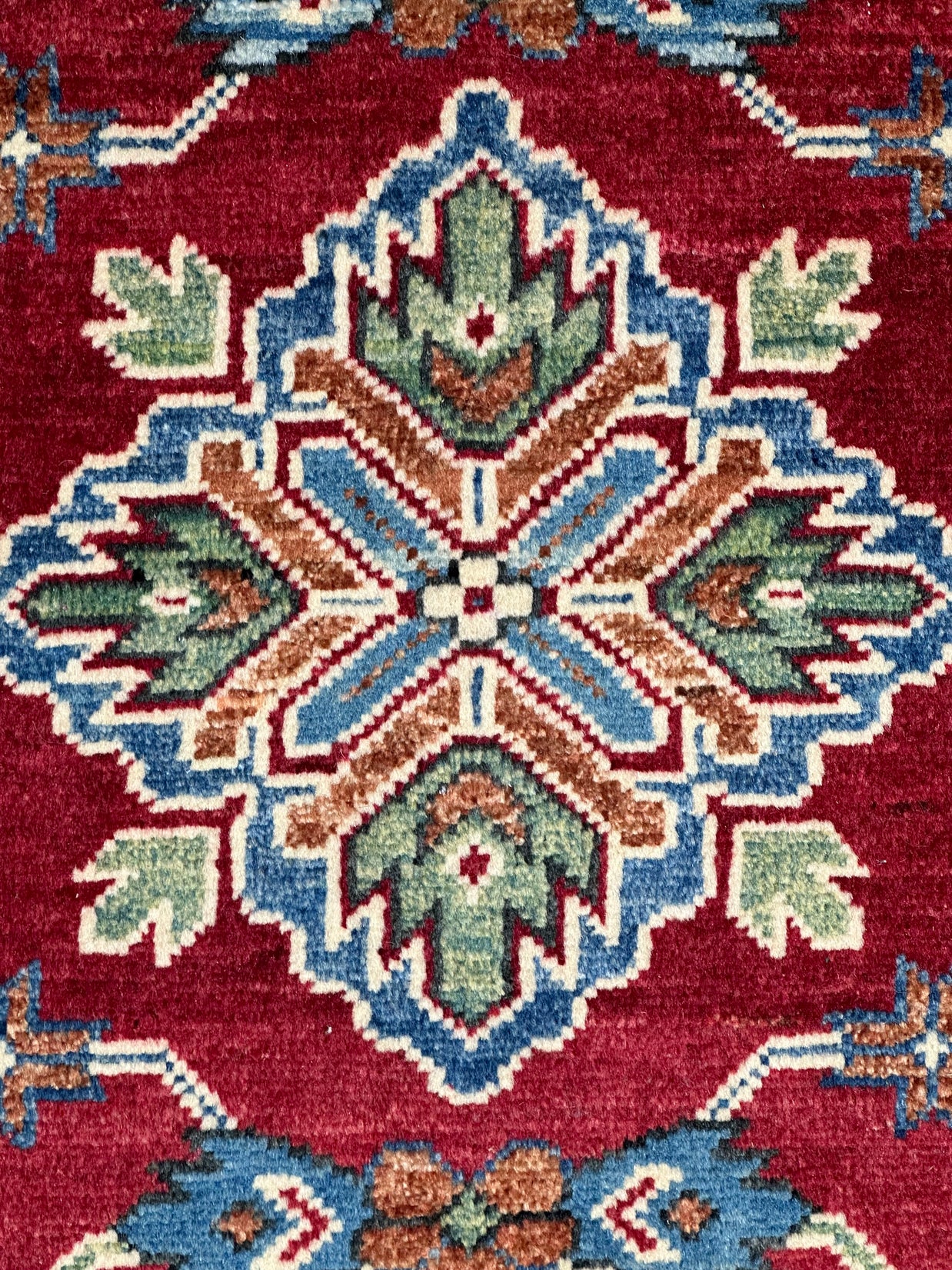 Afghan Kazak Natural Dye Pure wool Pile Hand Knotted Rug