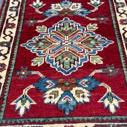 Afghan Kazak Natural Dye Pure wool Pile Hand Knotted Rug