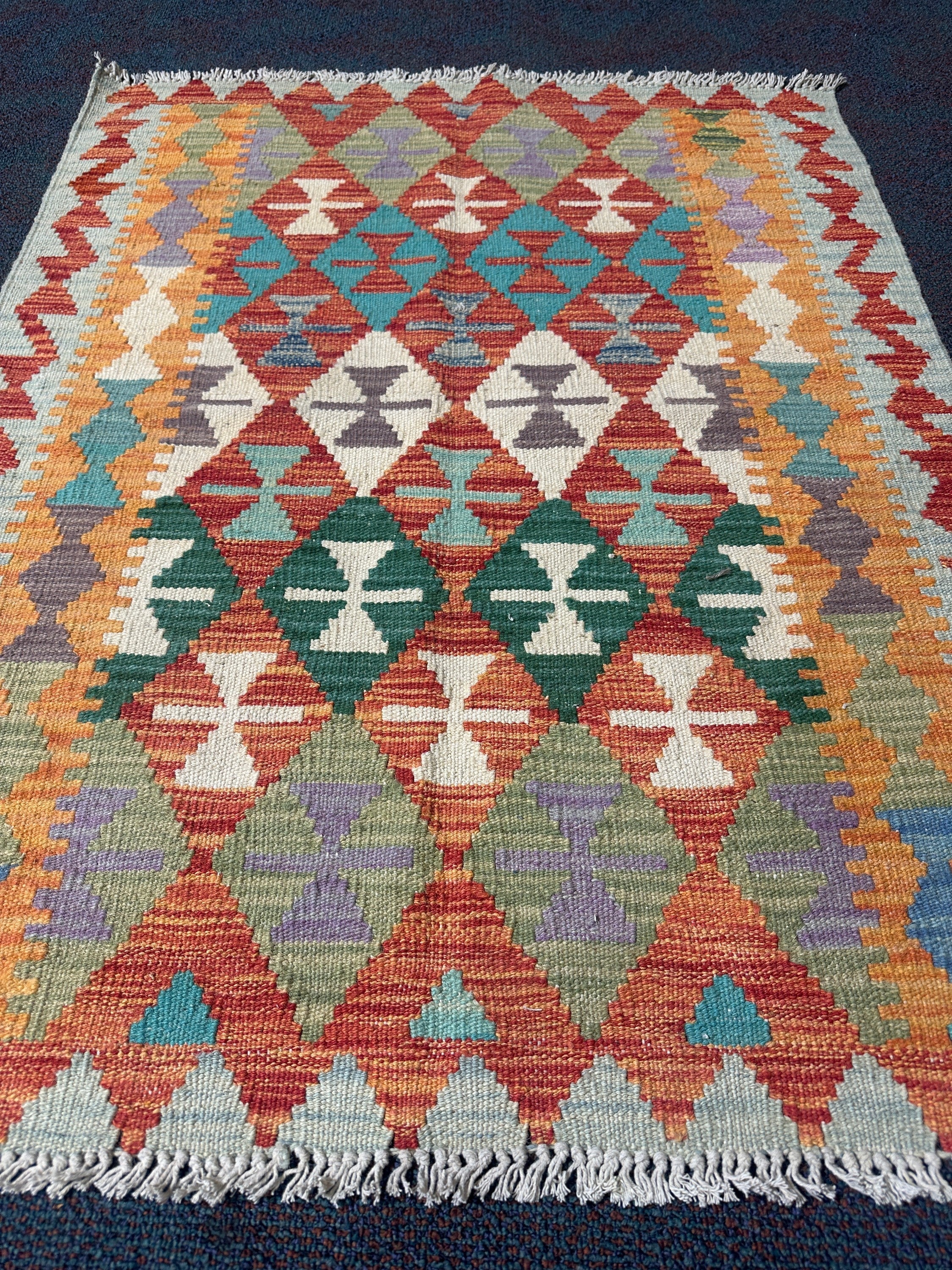 Chobi Kilim Rug - 118 cm x 77 cm