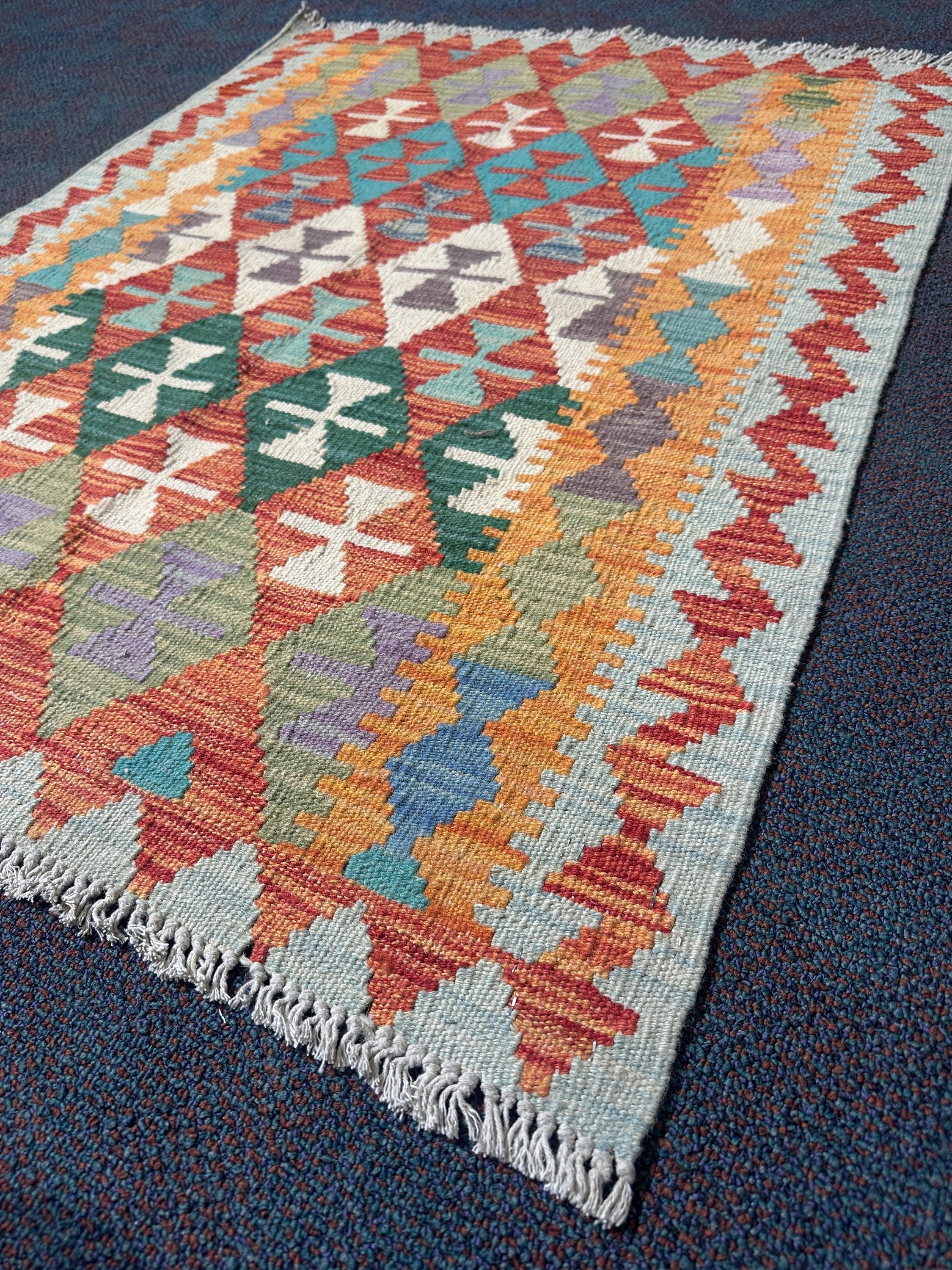 Chobi Kilim Rug - 118 cm x 77 cm