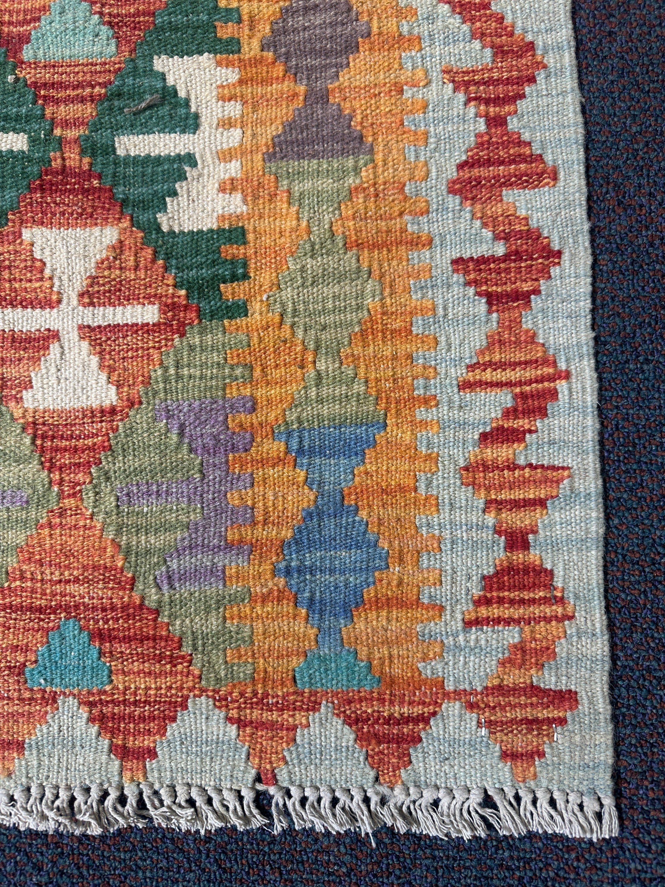 Chobi Kilim Rug - 118 cm x 77 cm
