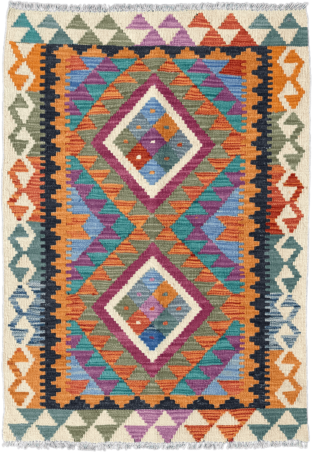 Chobi Kilim Rug - 116 cm x 84 cm