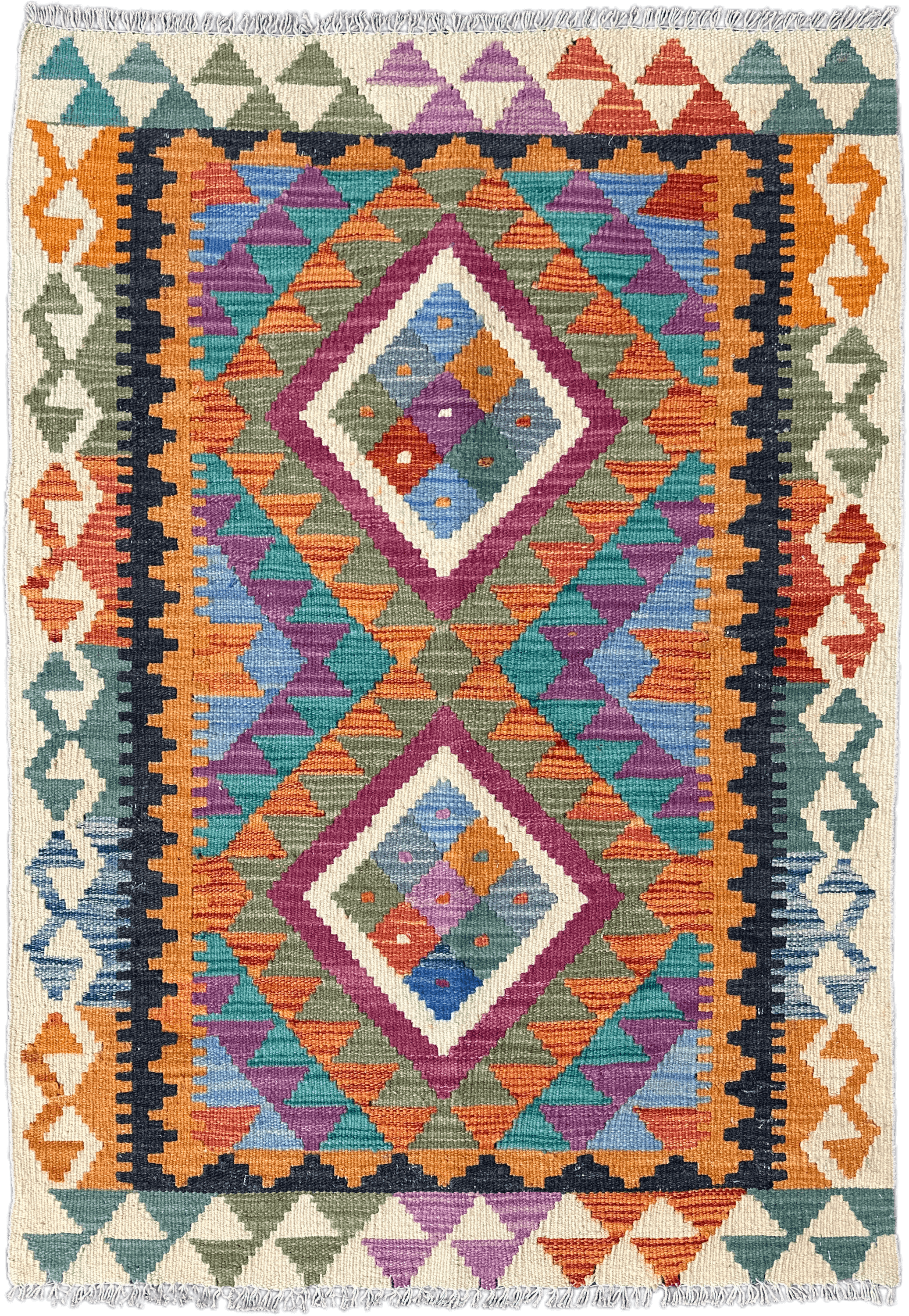 Chobi Kilim Rug - 116 cm x 84 cm