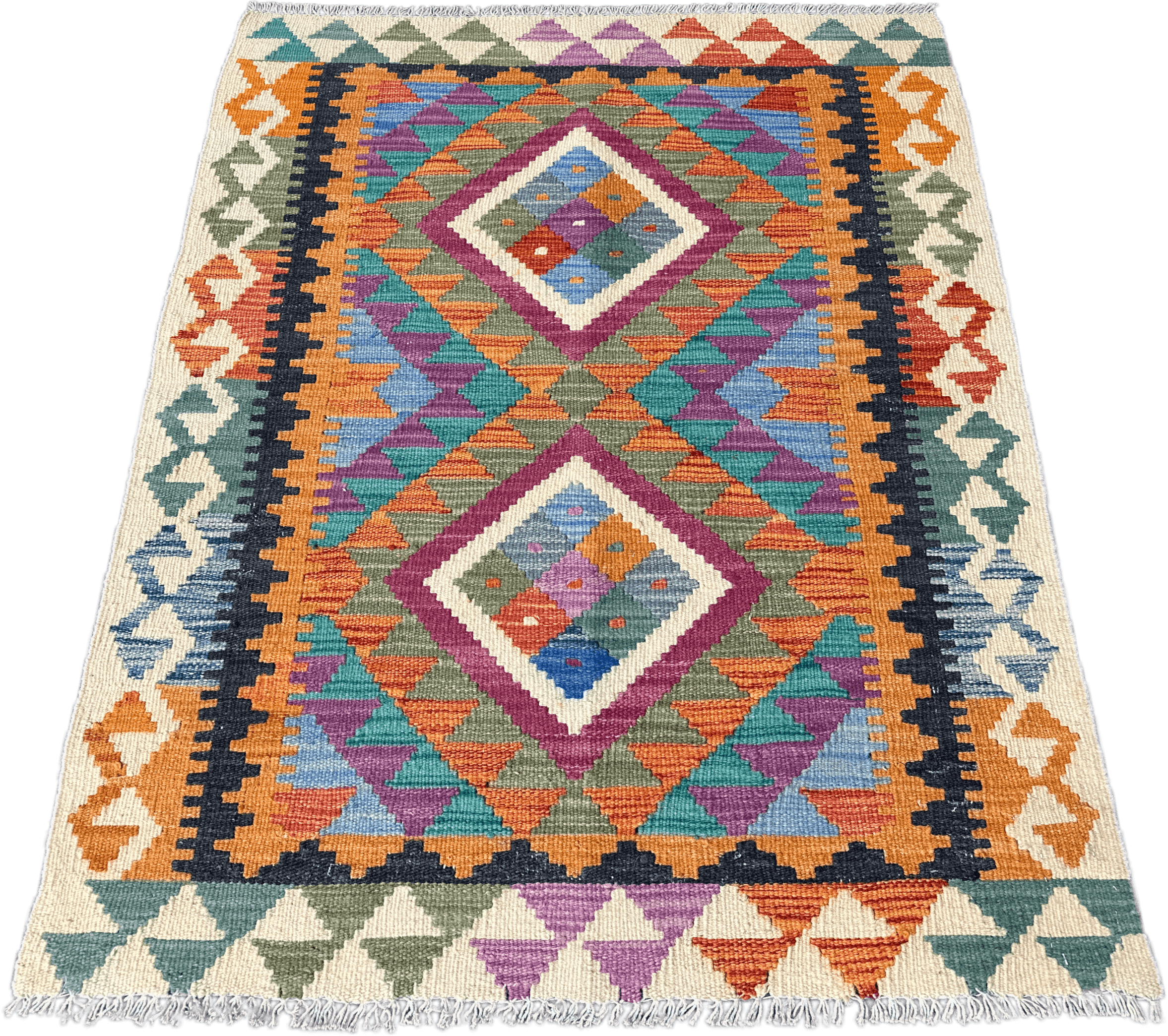 Chobi Kilim Rug - 116 cm x 84 cm