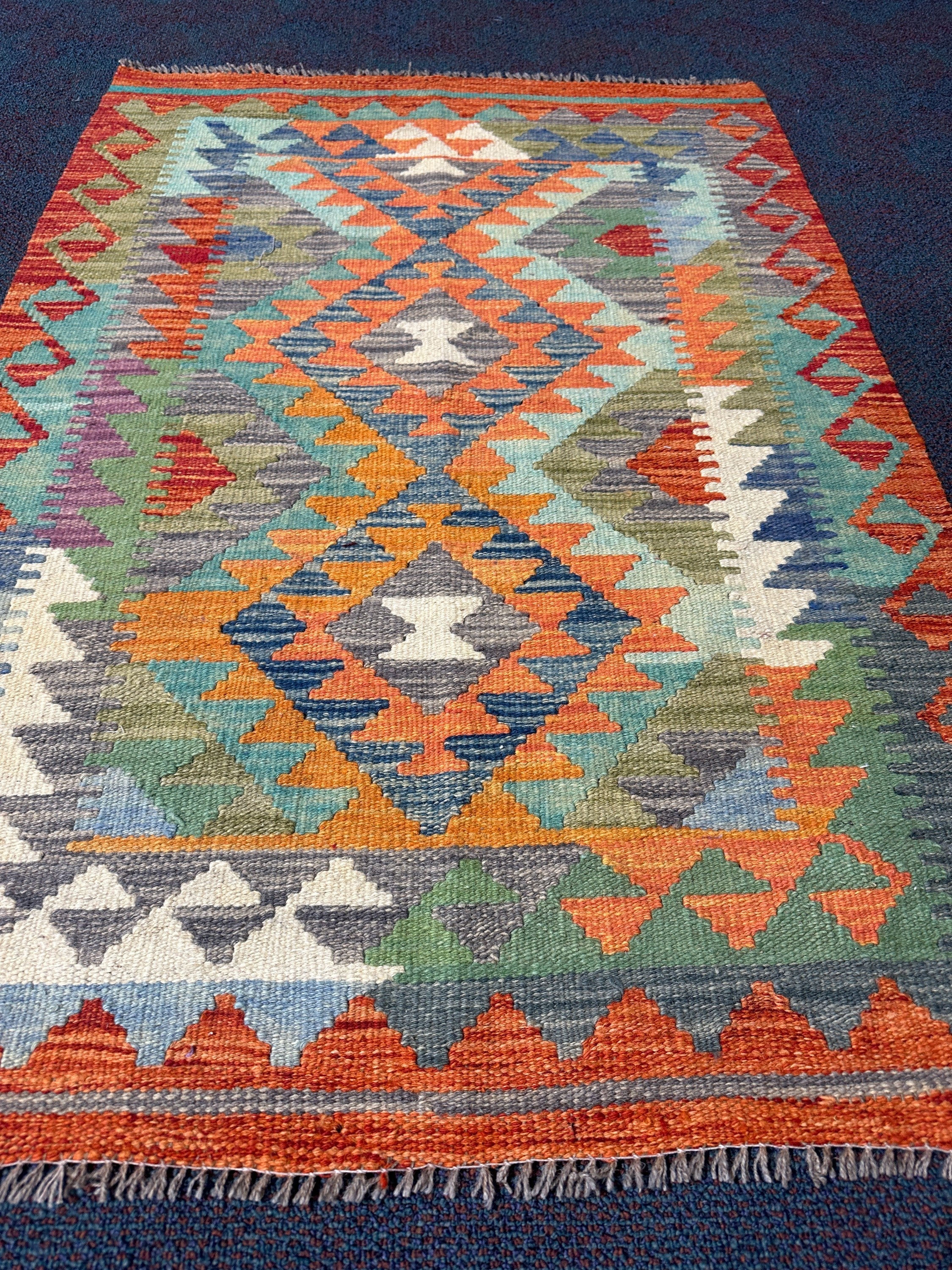 Chobi Kilim Rug - 124 cm x 88 cm