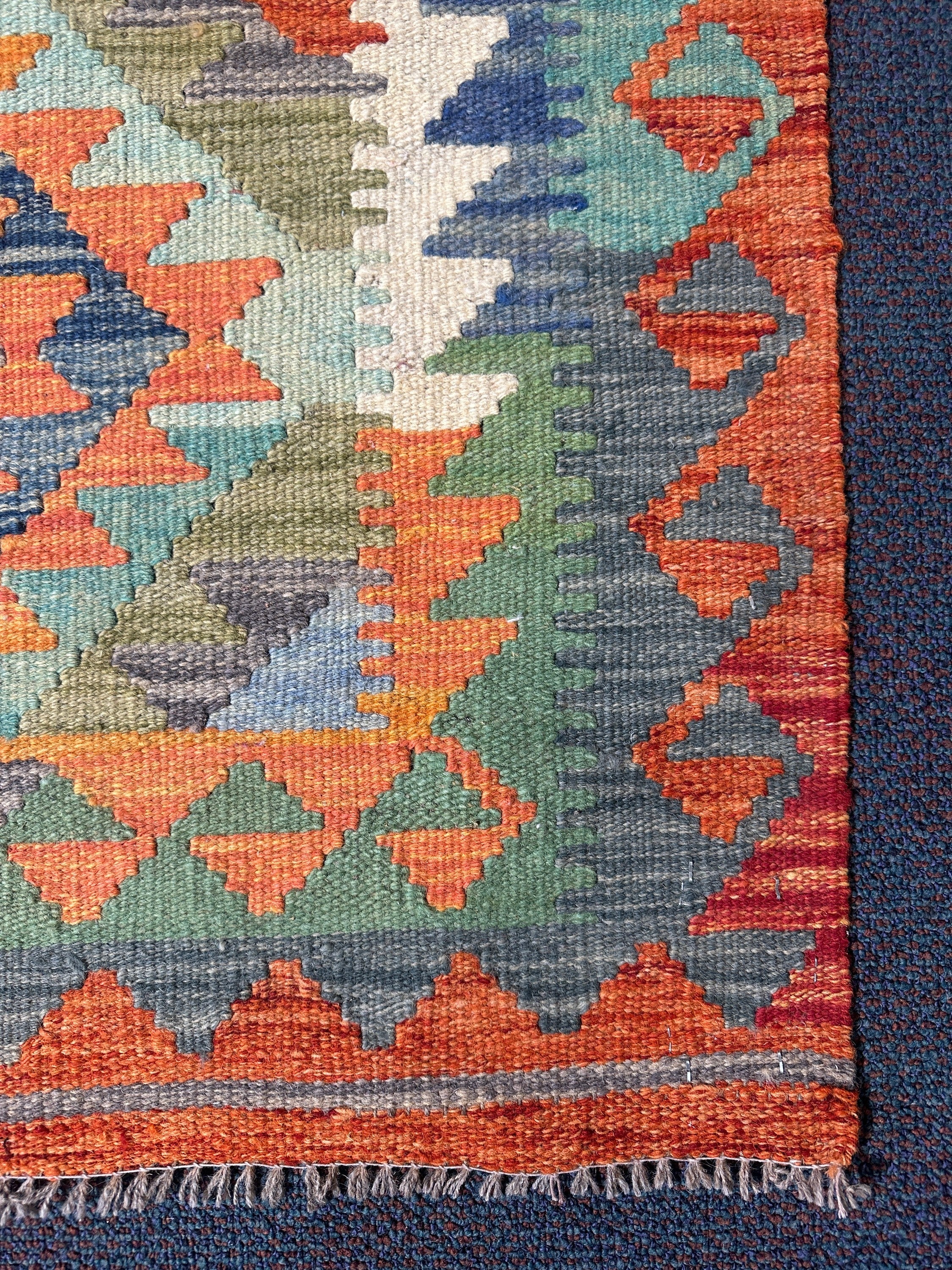Chobi Kilim Rug - 124 cm x 88 cm