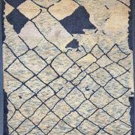 Hand Knotted woollen rug Moroccan design from India