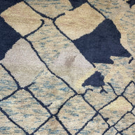 Hand Knotted woollen rug Moroccan design from India