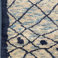 Hand Knotted woollen rug Moroccan design from India
