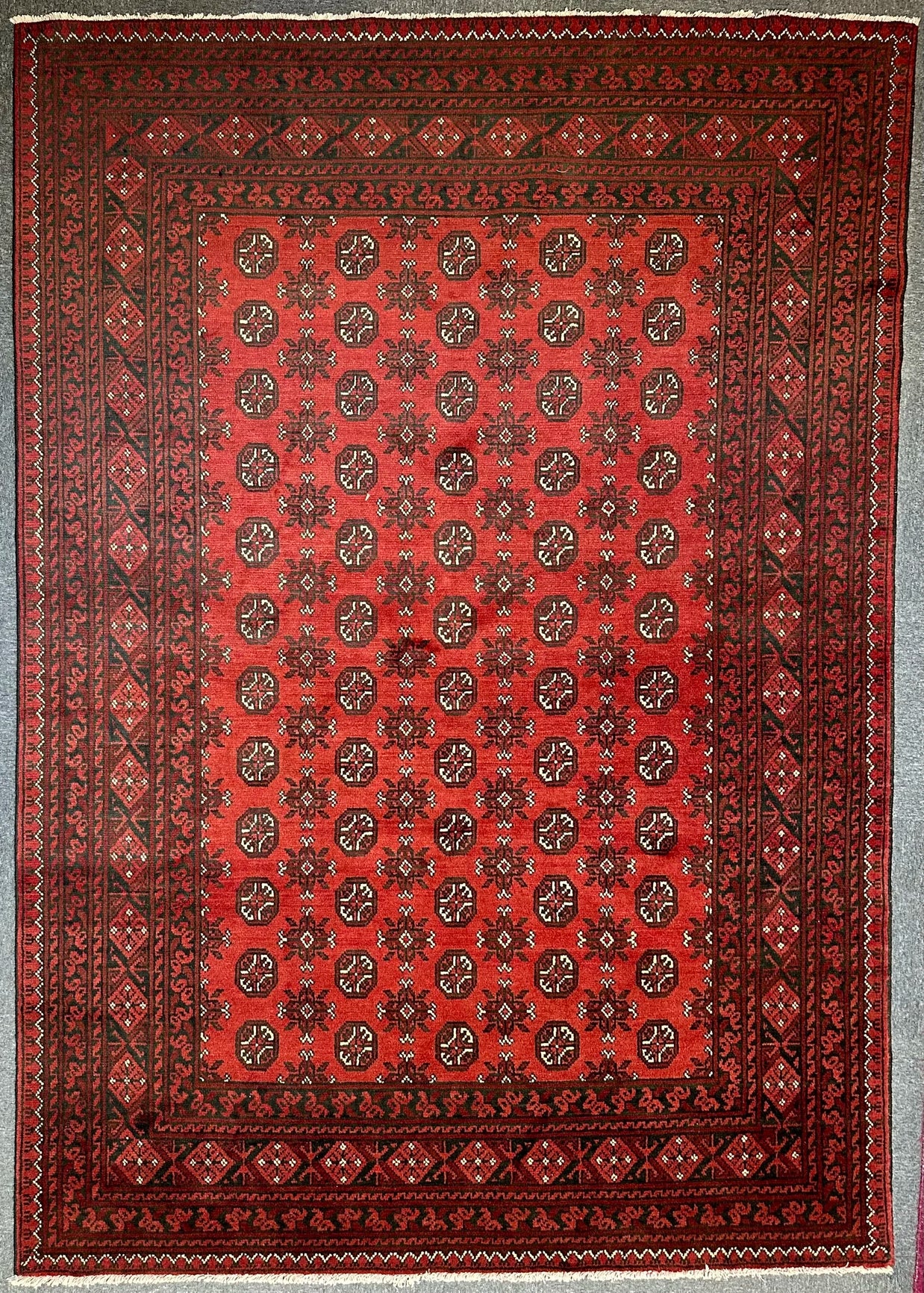 Afghan Turokman 100% Pure Wool pile Hand Knotted Rug From Afghanistan
