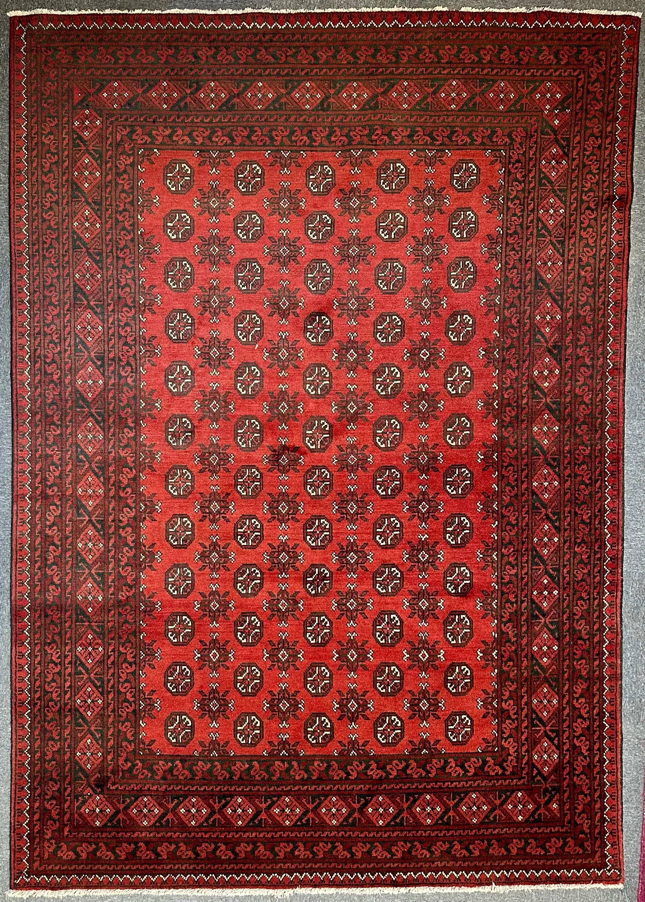 Afghan Turokman 100% Pure Wool pile Hand Knotted Rug From Afghanistan