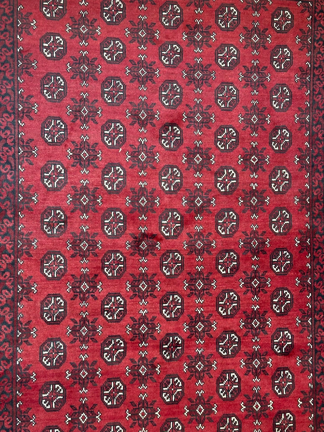 Afghan Turokman 100% Pure Wool pile Hand Knotted Rug From Afghanistan