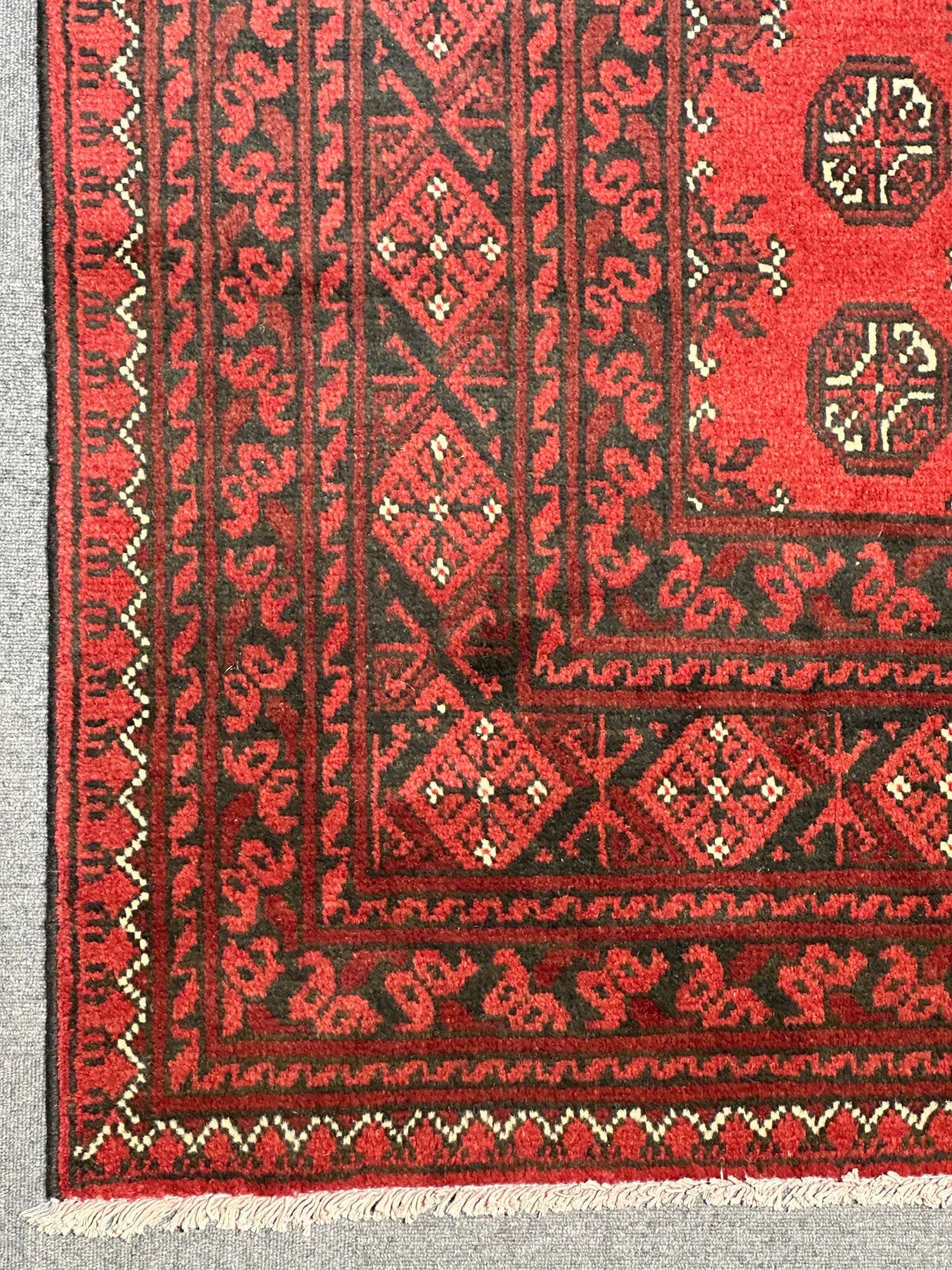 Afghan Turokman 100% Pure Wool pile Hand Knotted Rug From Afghanistan